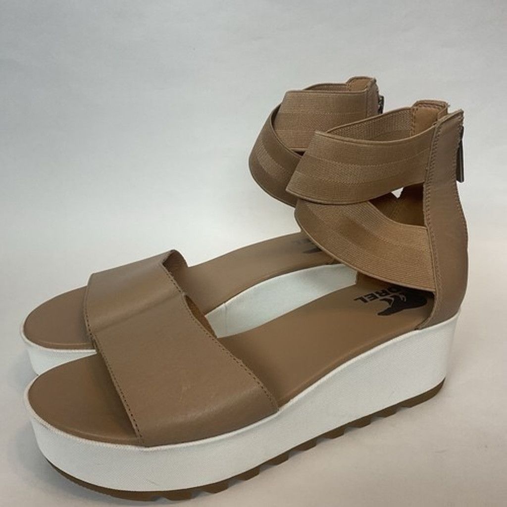 SOREL Sorel Cameron Flatform Ankle Strap Sea Salt Sandals Women 10 Size US 10 / IT 40 - 6 Thumbnail
