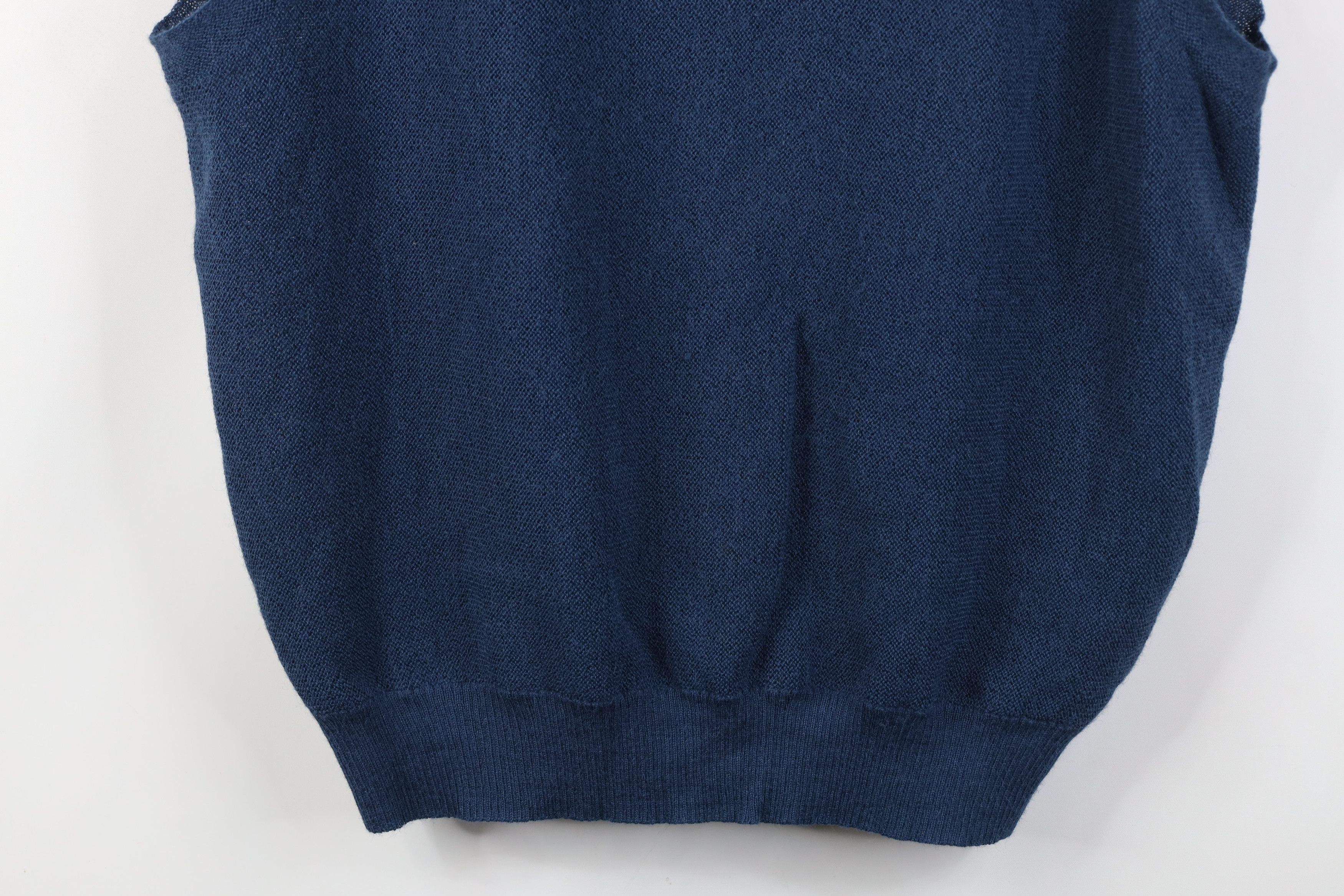 Vintage Vintage 90s Streetwear Wool Knit V-Neck Sweater Vest Blue Size XL / US 12-14 / IT 48-50 - 3 Thumbnail