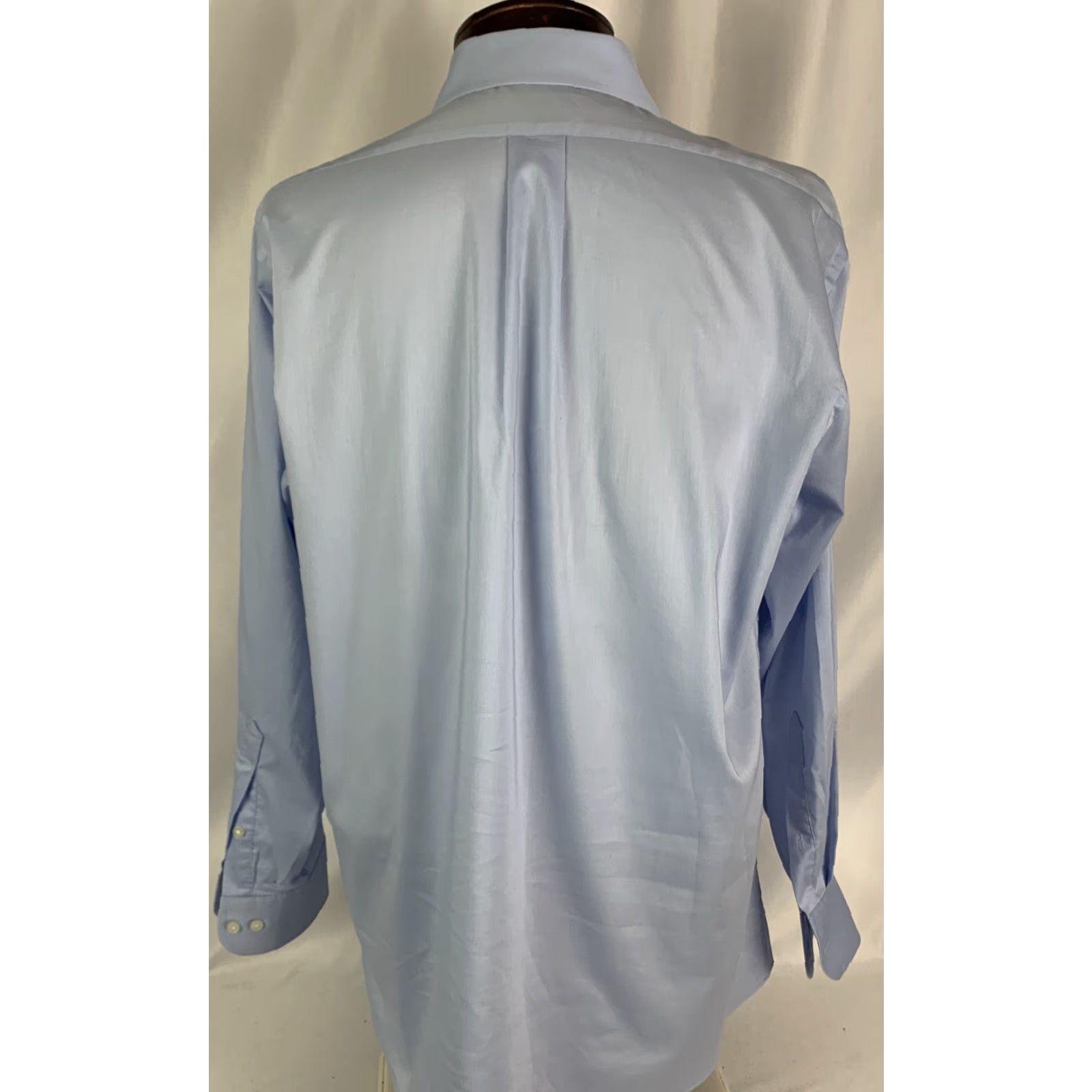 Chaps Chaps Dress Shirt 16 32/33 Men's Blue Comfort Stretch Wrinkle Free Regular Fit Size 42R - 6 Thumbnail