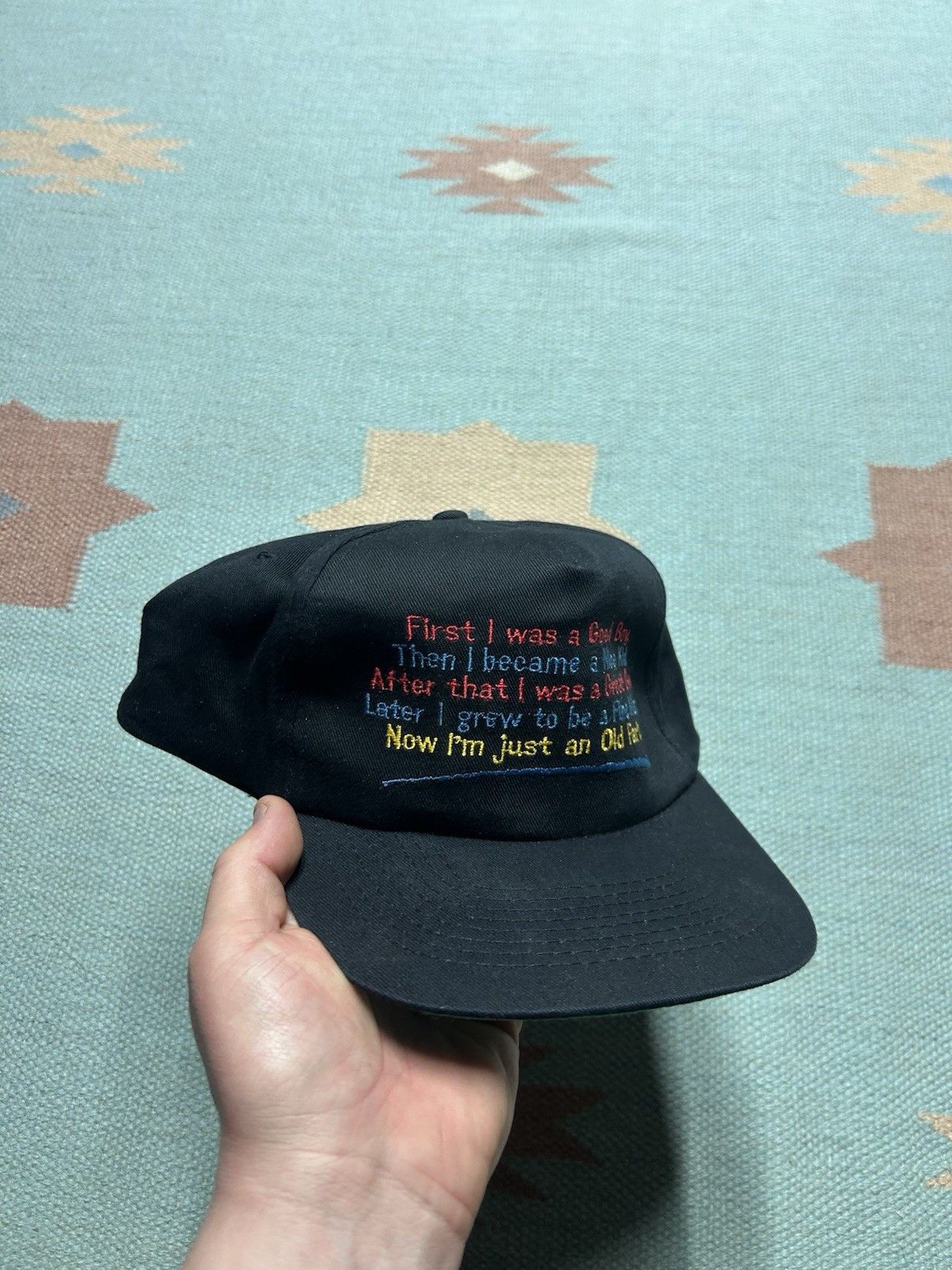 Vintage Vintage SnapBack hat old fart funny joke humor novelty black Size ONE SIZE - 1 Thumbnail