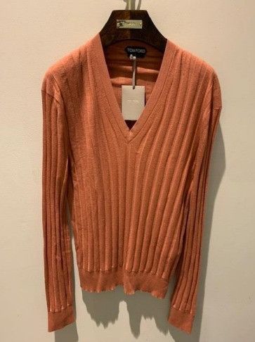 Tom Ford o1w1db10225 KRL020 V-neck Sweater in Brown Size US XL / EU 56 / 4 - 1 Preview