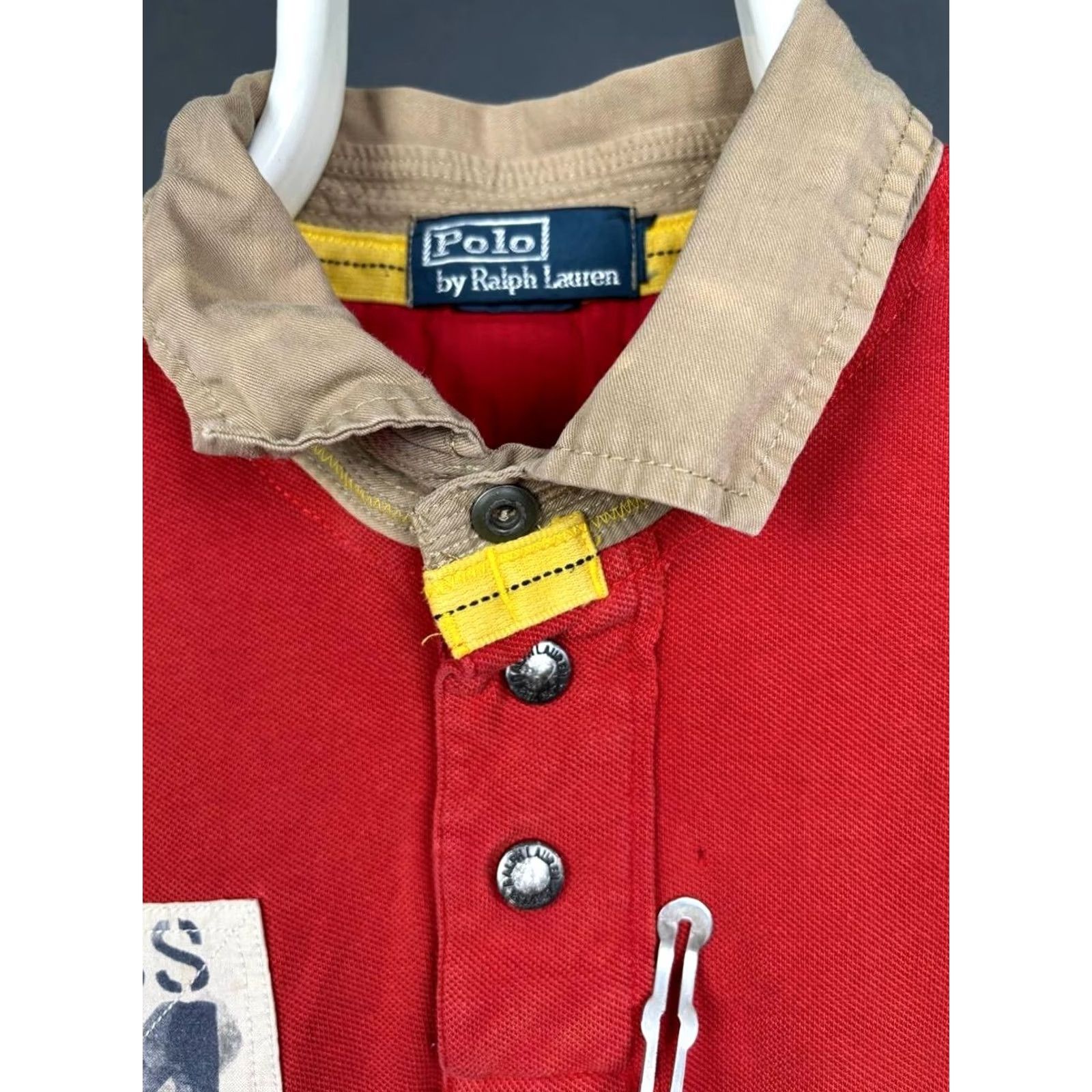 Polo Ralph Lauren Ralph Lauren Polo Shirt Mens Class C1 Polo Cotton Striped Short Sleeve Red Button Size US M / EU 48-50 / 2 - 4 Thumbnail