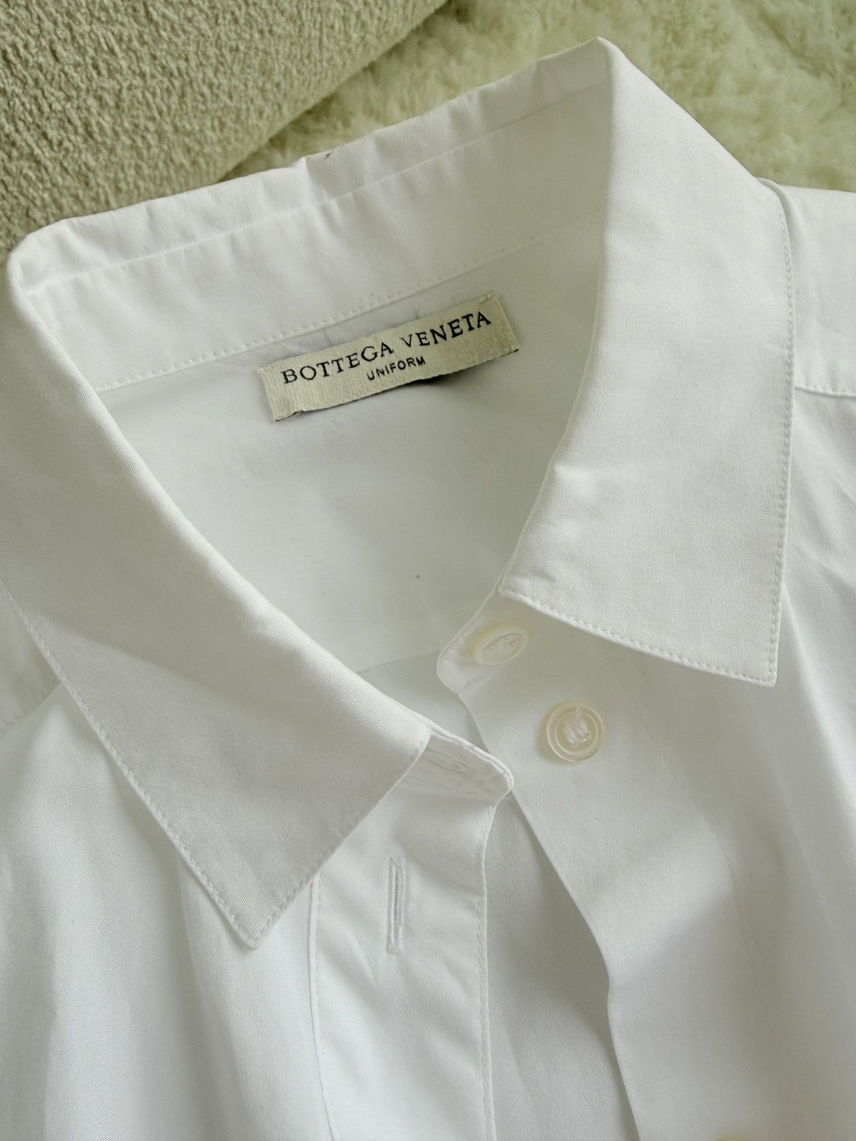 Bottega Veneta Bottega Veneta "Uniform" White Shirt - Size 40 Size US M / EU 48-50 / 2 - 2 Thumbnail