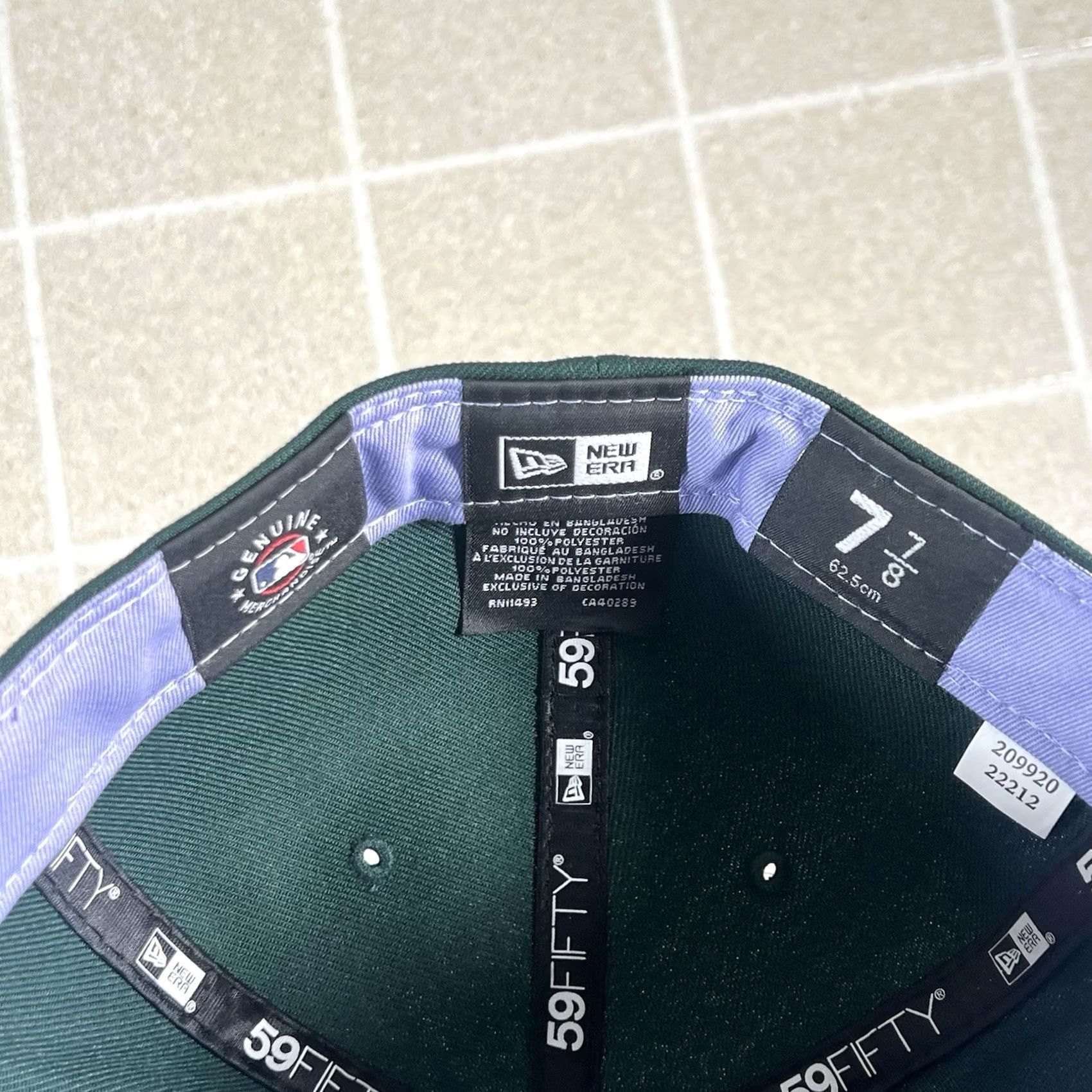 New Era NEW ERA Oakland Athletics Hat 59FIFTY Green Polarlights Size 7 7/8 Mens Baseball Cap Size ONE SIZE - 6 Thumbnail