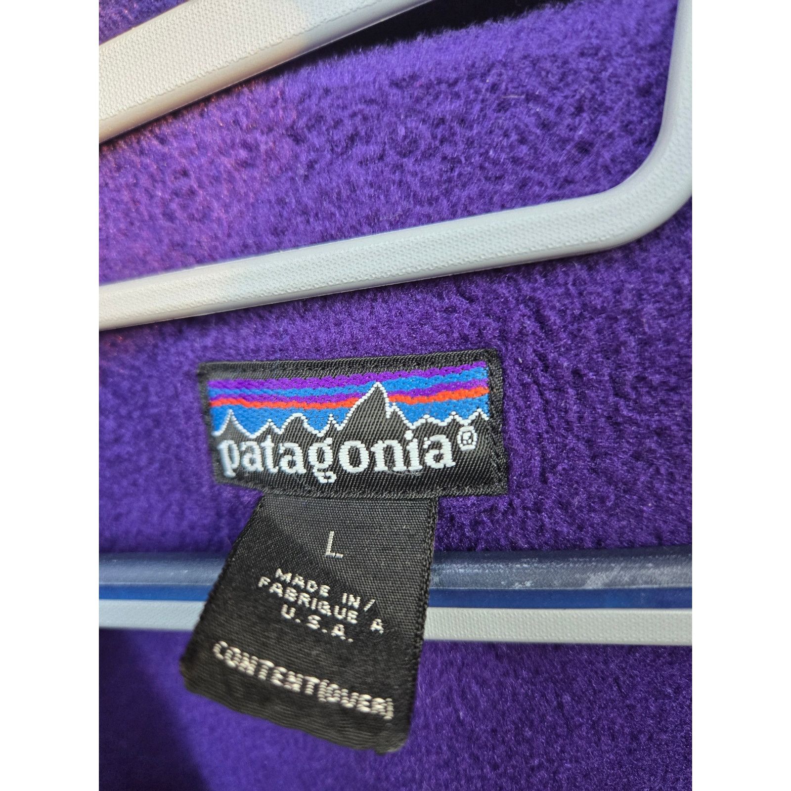 Patagonia Vintage Patagonia Large Purple Bomber Fleece Lined Jacket Size US L / EU 52-54 / 3 - 6 Thumbnail