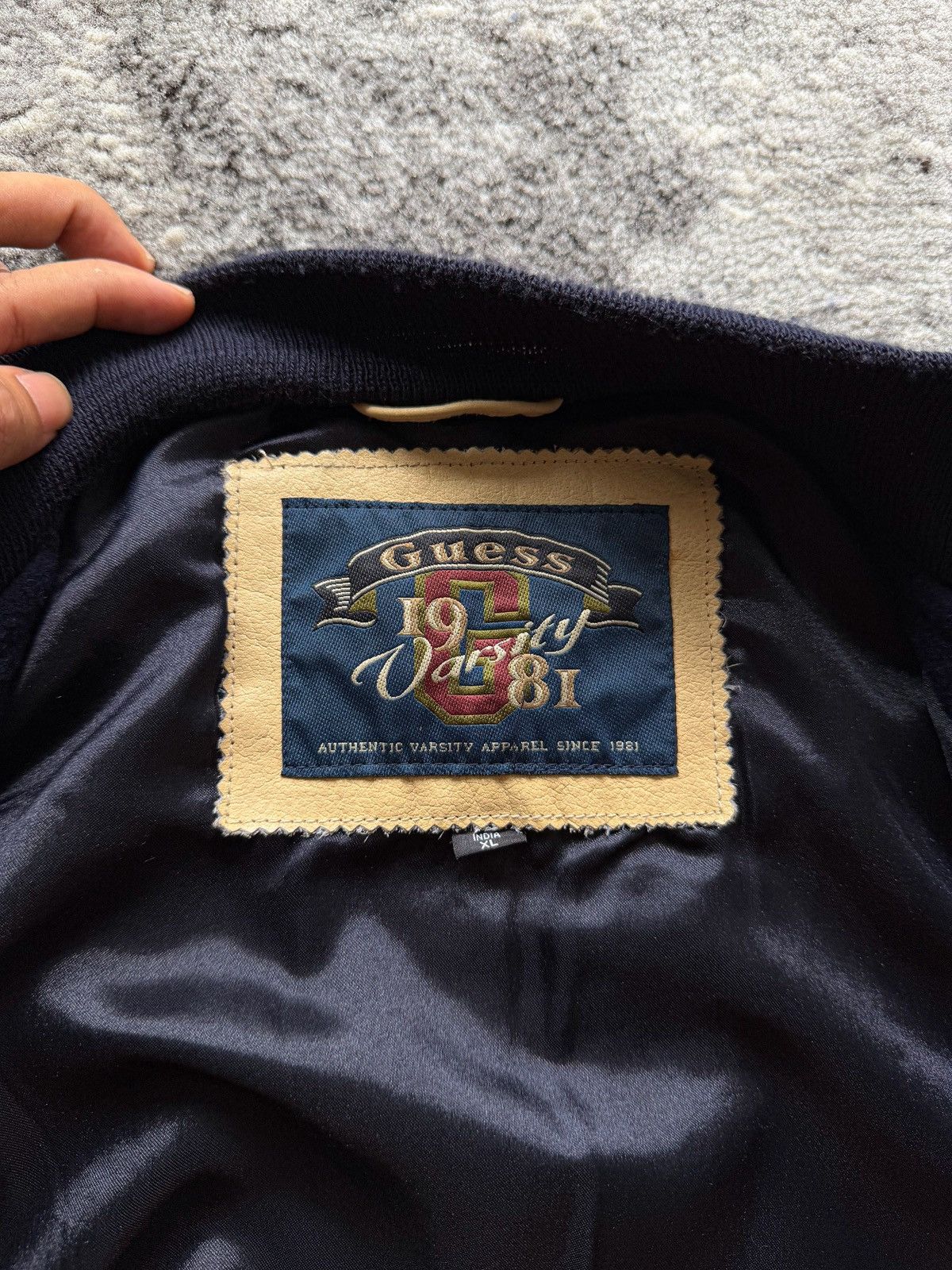 Guess 80’s Vtg Guess Leather Wol Varsity Size US L / EU 52-54 / 3 - 13 Thumbnail