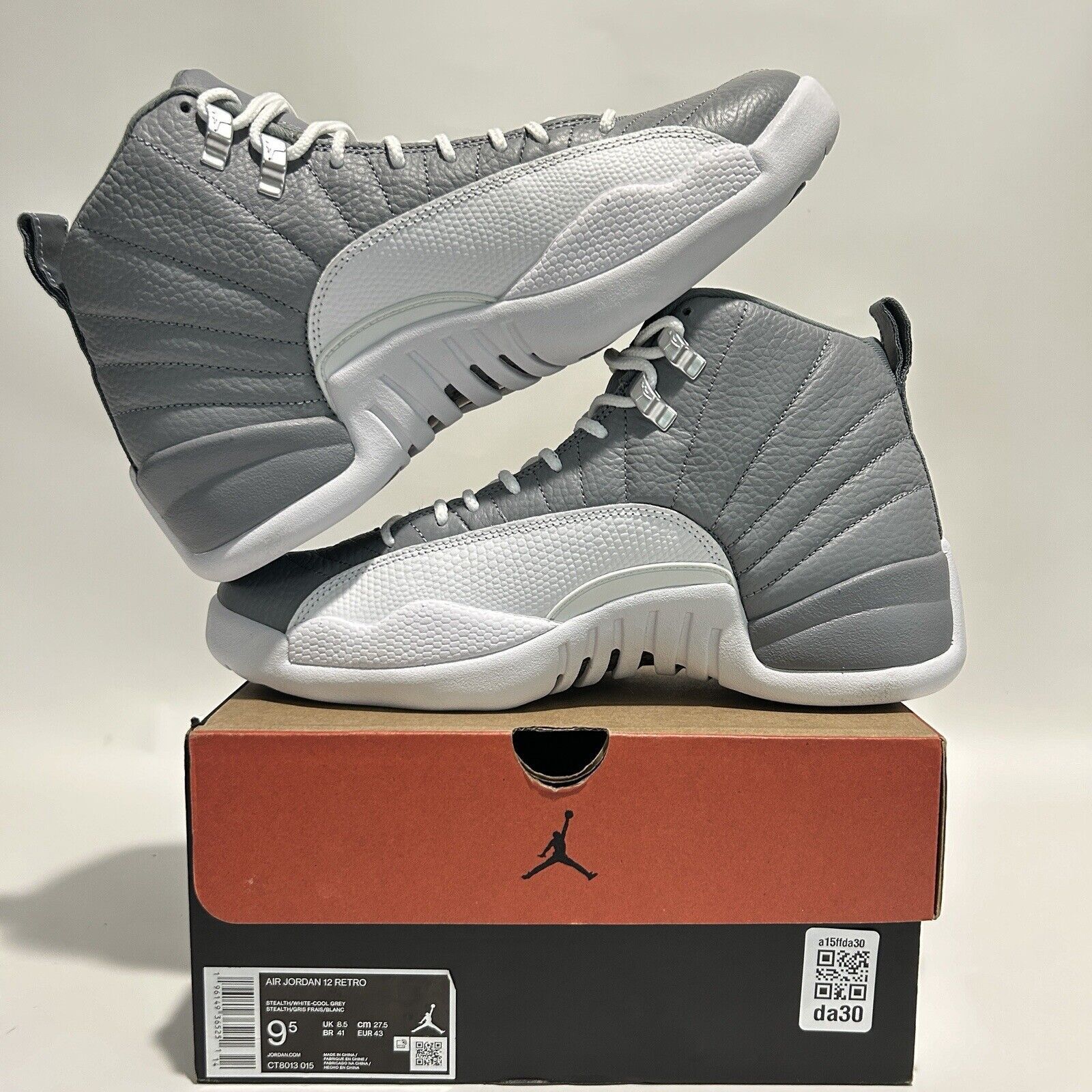 Nike Nike Shoes Air Jordan 12 Retro “Stealth” 2024 Size US 9.5 / EU 42-43 - 3 Thumbnail