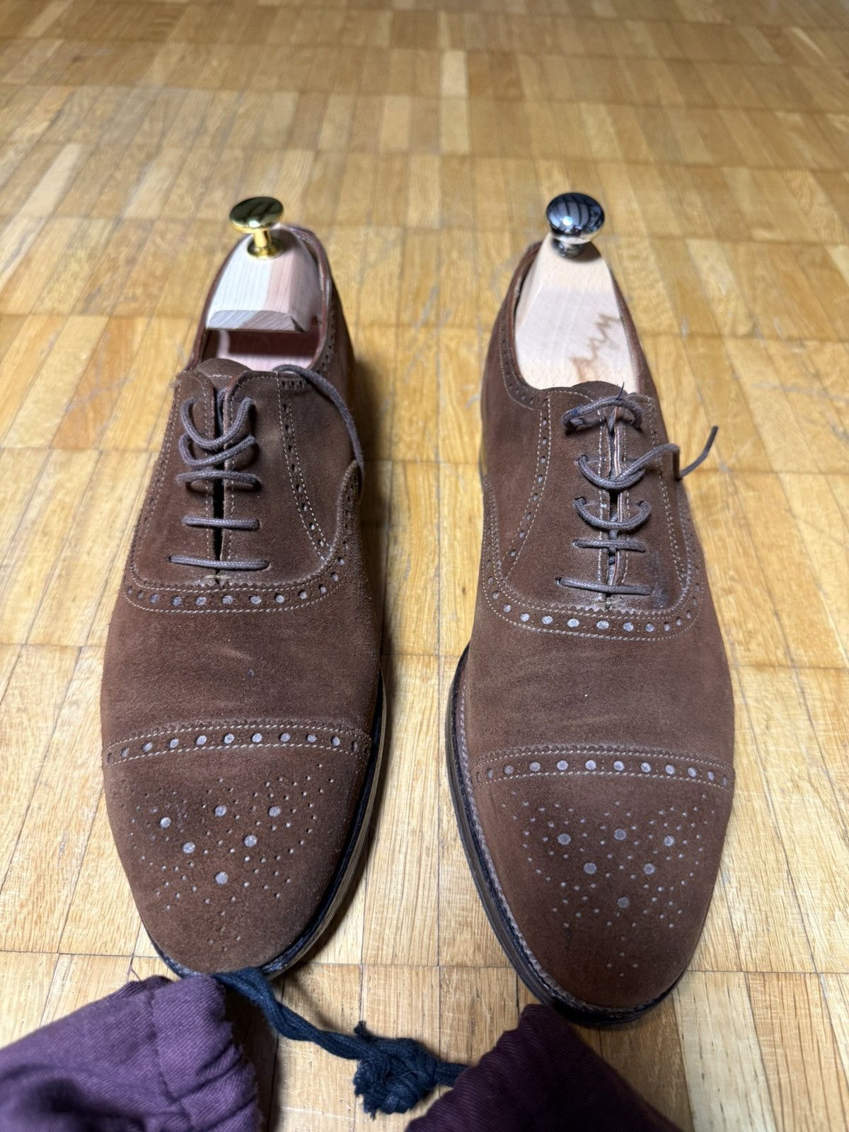 John Lobb John Lobb Seymour Brown Suede Oxford Shoes UK 8 EE Luxury Size US 8 / EU 41 - 2 Thumbnail
