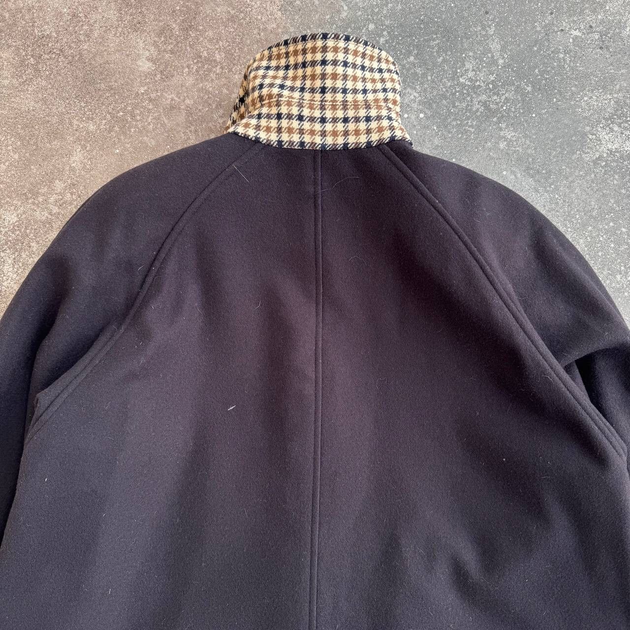 Aquascutum × Vintage 80s Aquascutum Limited Vintage Navy Wool Trench Coat Size L / US 10 / IT 46 - 15 Thumbnail