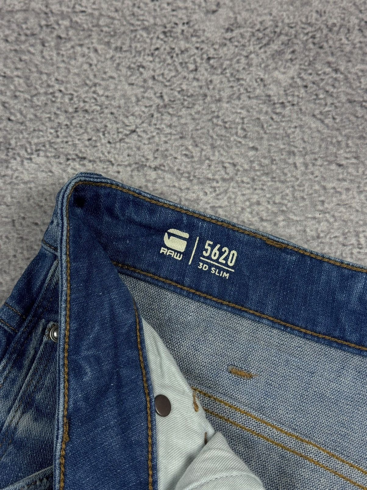 G-Star G STAR RAW 5620 3D Slim Blue Jeans Size US 32 / EU 48 - 13 Thumbnail