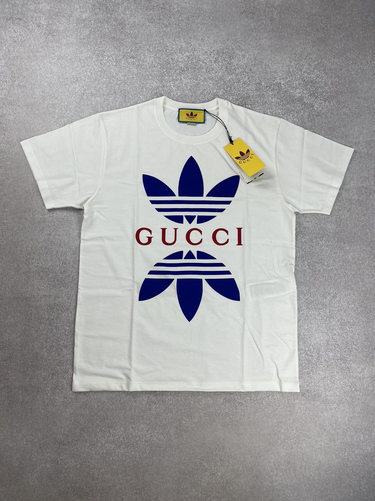 Adidas × Gucci Adidas x Gucci Cotton Jersey T-Shirt White Size S Size US S / EU 44-46 / 1 - 2 Thumbnail