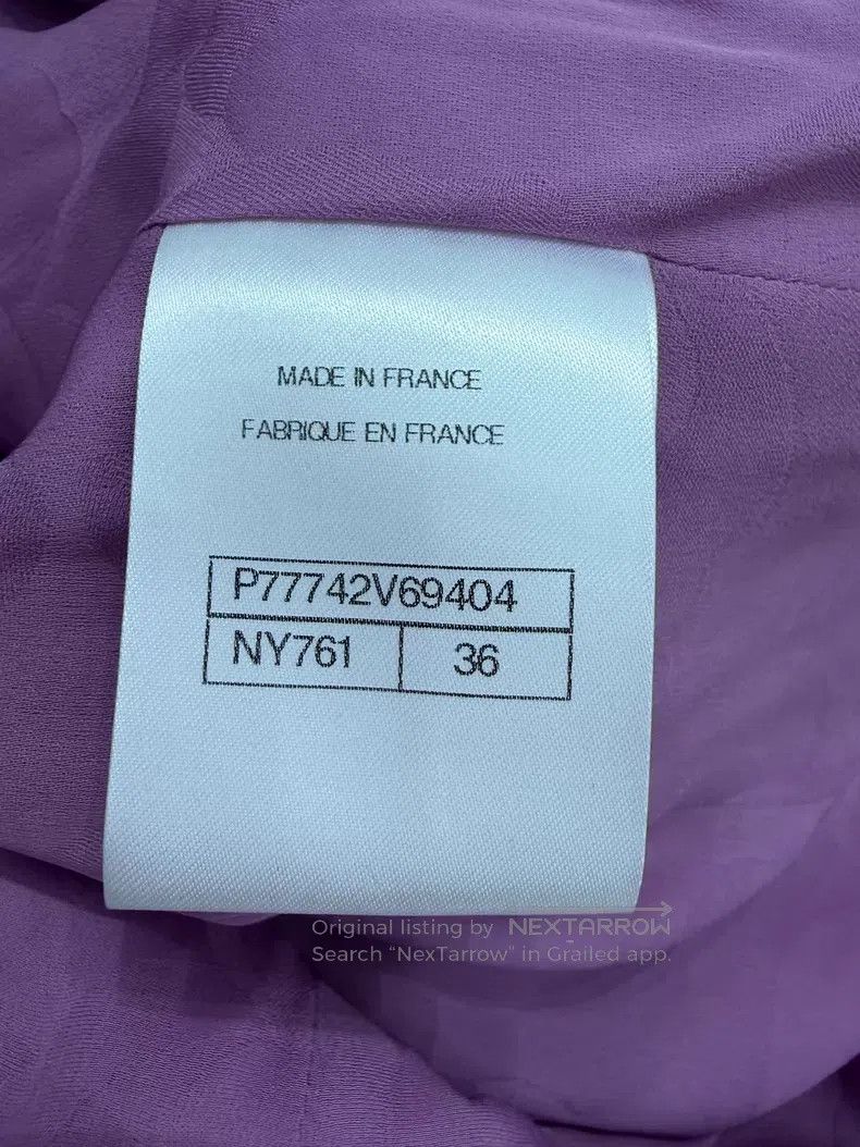 Chanel Chanel Purple checkered wool stand-up collar coat Size XS / US 0-2 / IT 36-38 - 5 Thumbnail