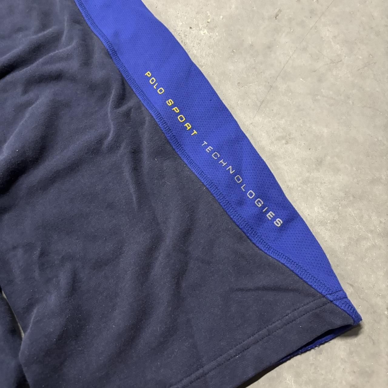 Polo Ralph Lauren Crazy Vintage Y2K/2000s Baggy Navy Blue Striped Polo Sport Ralph Lauren Streetwear Sweatpants! Size US 36 / EU 52 - 6 Thumbnail