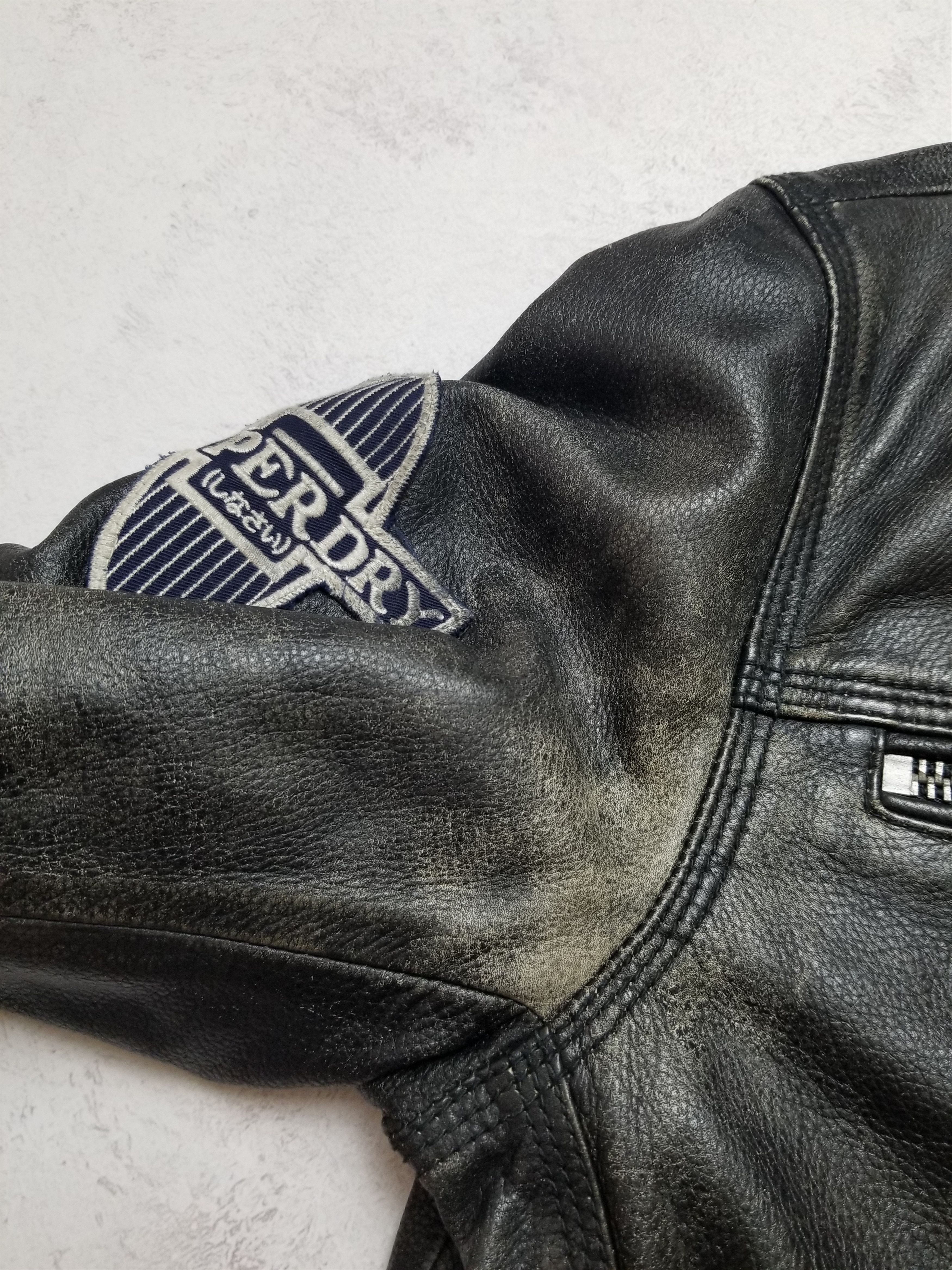 Superdry Leather Motorcycle Jacket RARE Limited UK Indian Chief Size US L / EU 52-54 / 3 - 10 Thumbnail