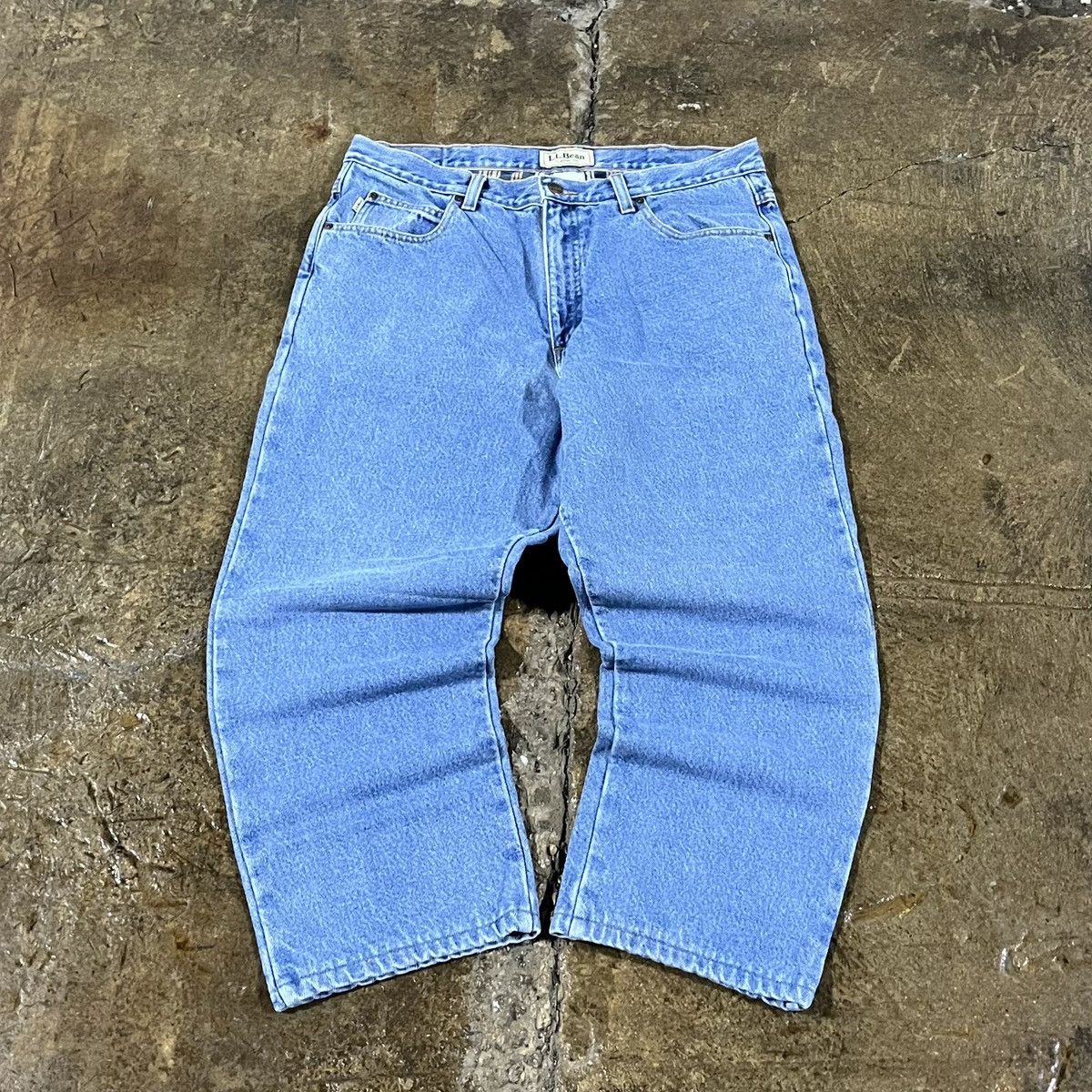 Carhartt × L.L. Bean × Vintage Crazy Vintage LL Bean Flannel Lined Essential Workwear Jeans Size US 34 / EU 50 - 2 Thumbnail