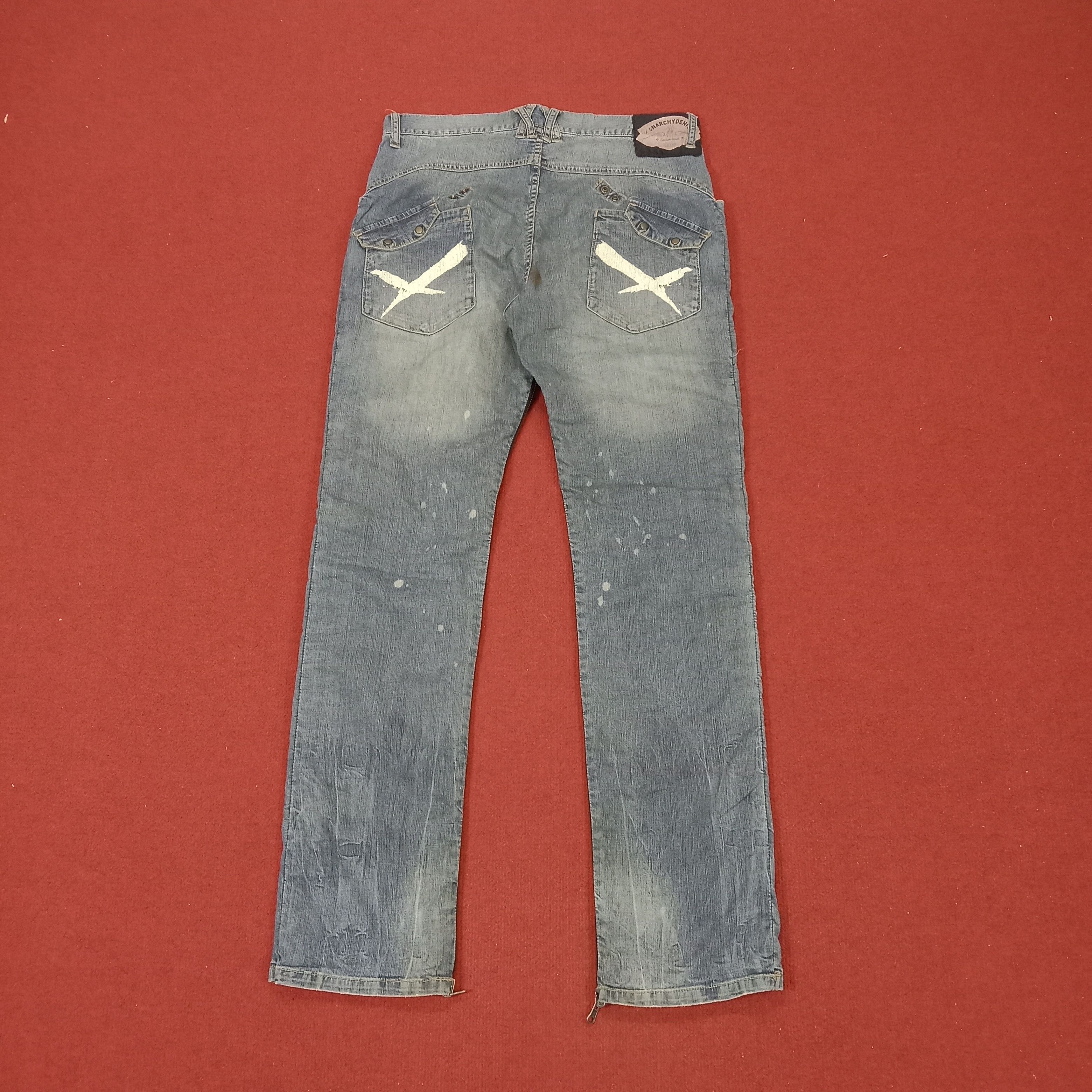 PPFM × Vintage PPFM Anarchy Denim Japanese Rare Fashion Design Jeans Size US 34 / EU 50 - 1 Thumbnail