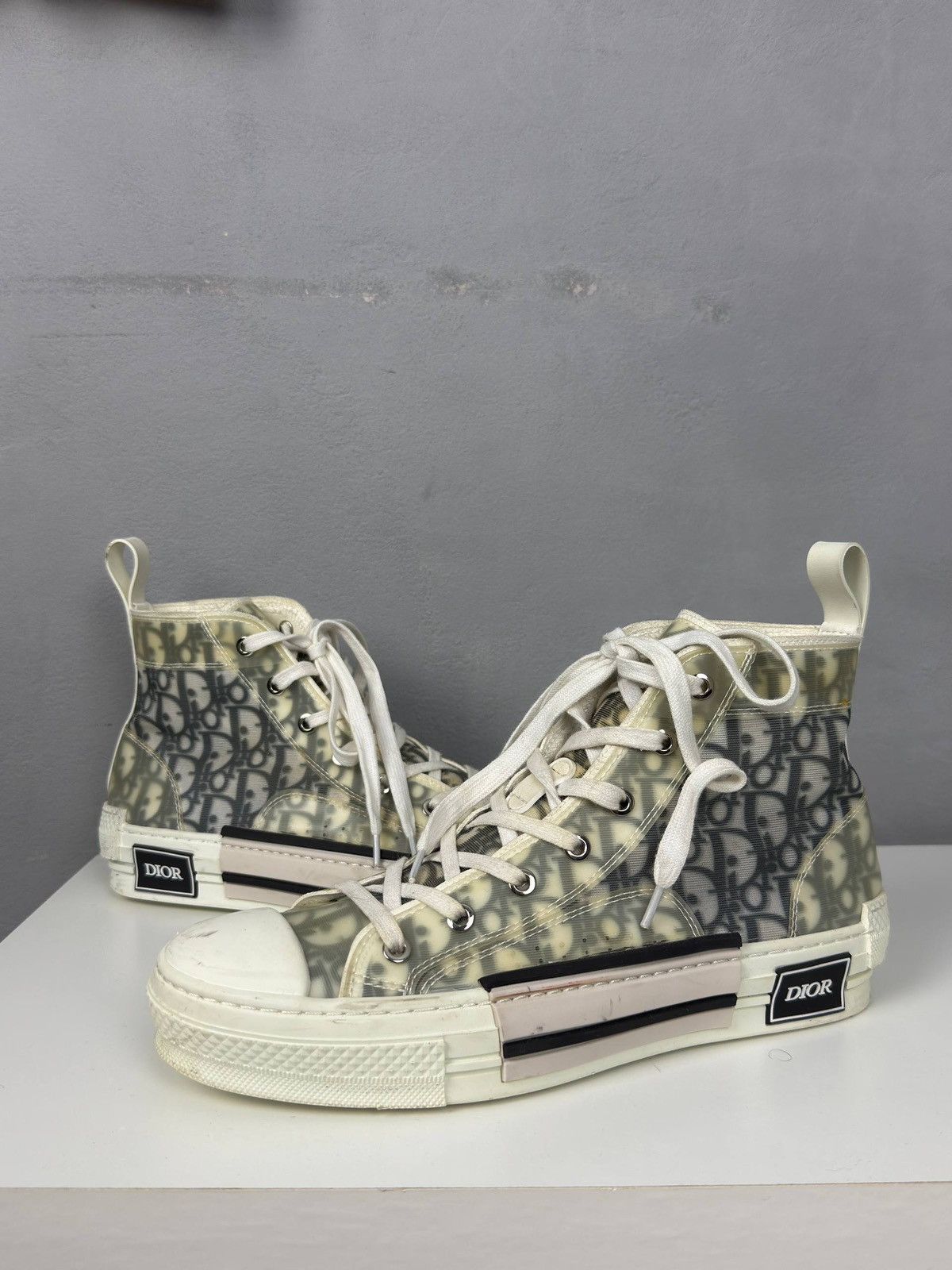 Dior Dior B23 High Top Sneakers Oblique Logo Size US 9 / EU 42 - 1 Thumbnail