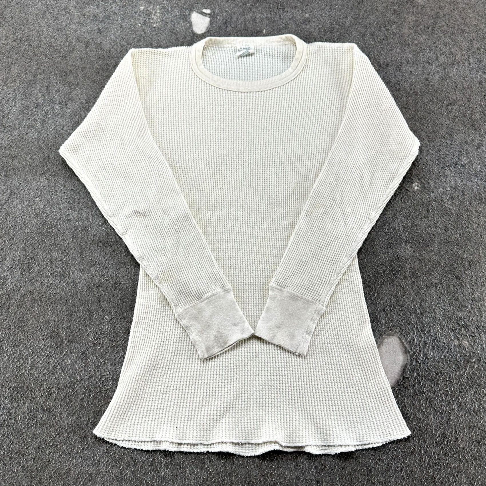 Vintage VINTAGE JE Morgan Shirt Mens L White Long Sleeve Thermal Waffle Knit USA 90s Size US L / EU 52-54 / 3 - 2 Thumbnail