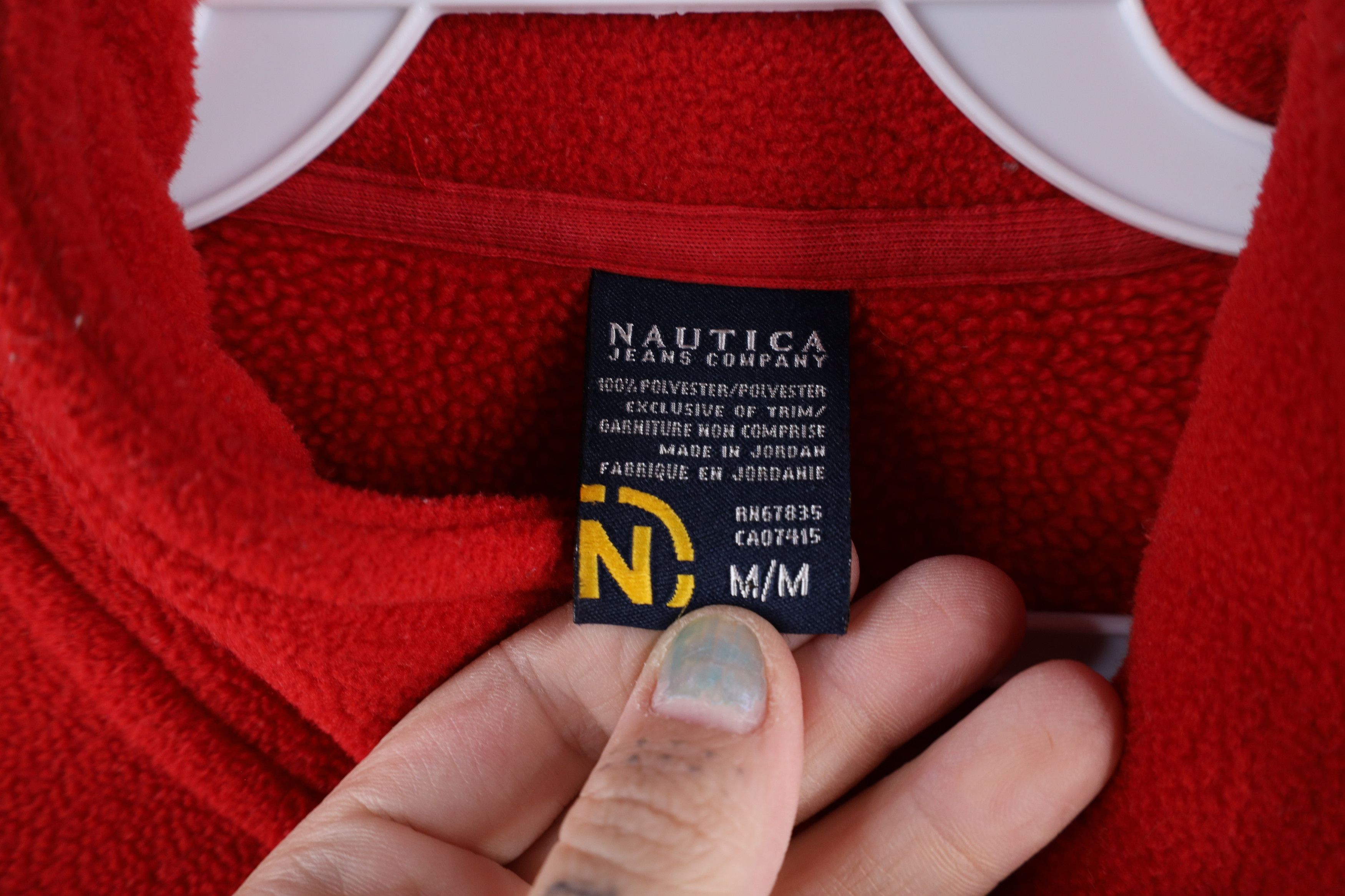 Nautica × Vintage Vintage 90s Nautica Script Half Zip Fleece Pullover Sweater Size US M / EU 48-50 / 2 - 4 Thumbnail