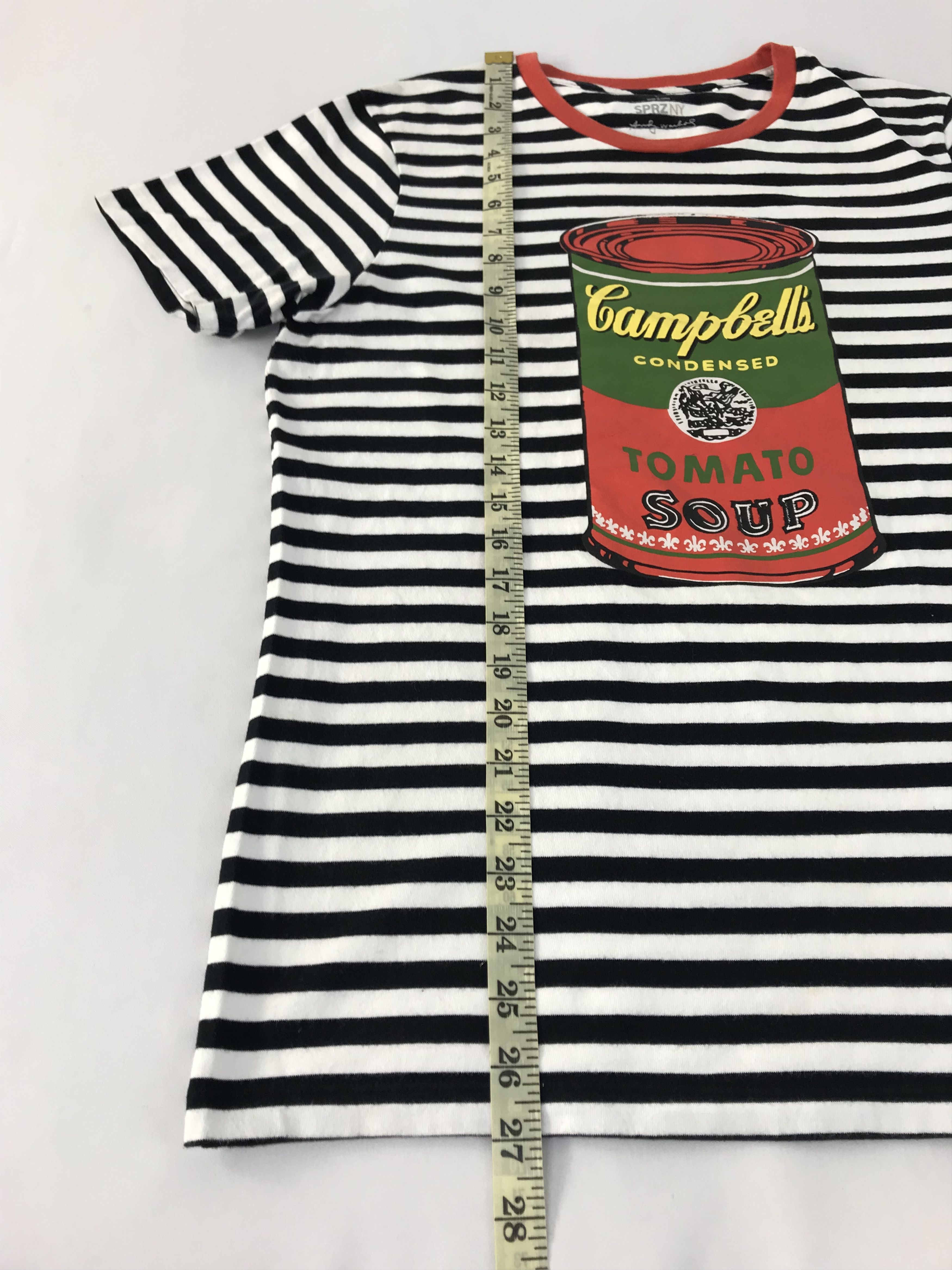 Andy Warhol Andy Warhol Campbell Tomato Soup Striped Printed Tee Size US M / EU 48-50 / 2 - 9 Thumbnail