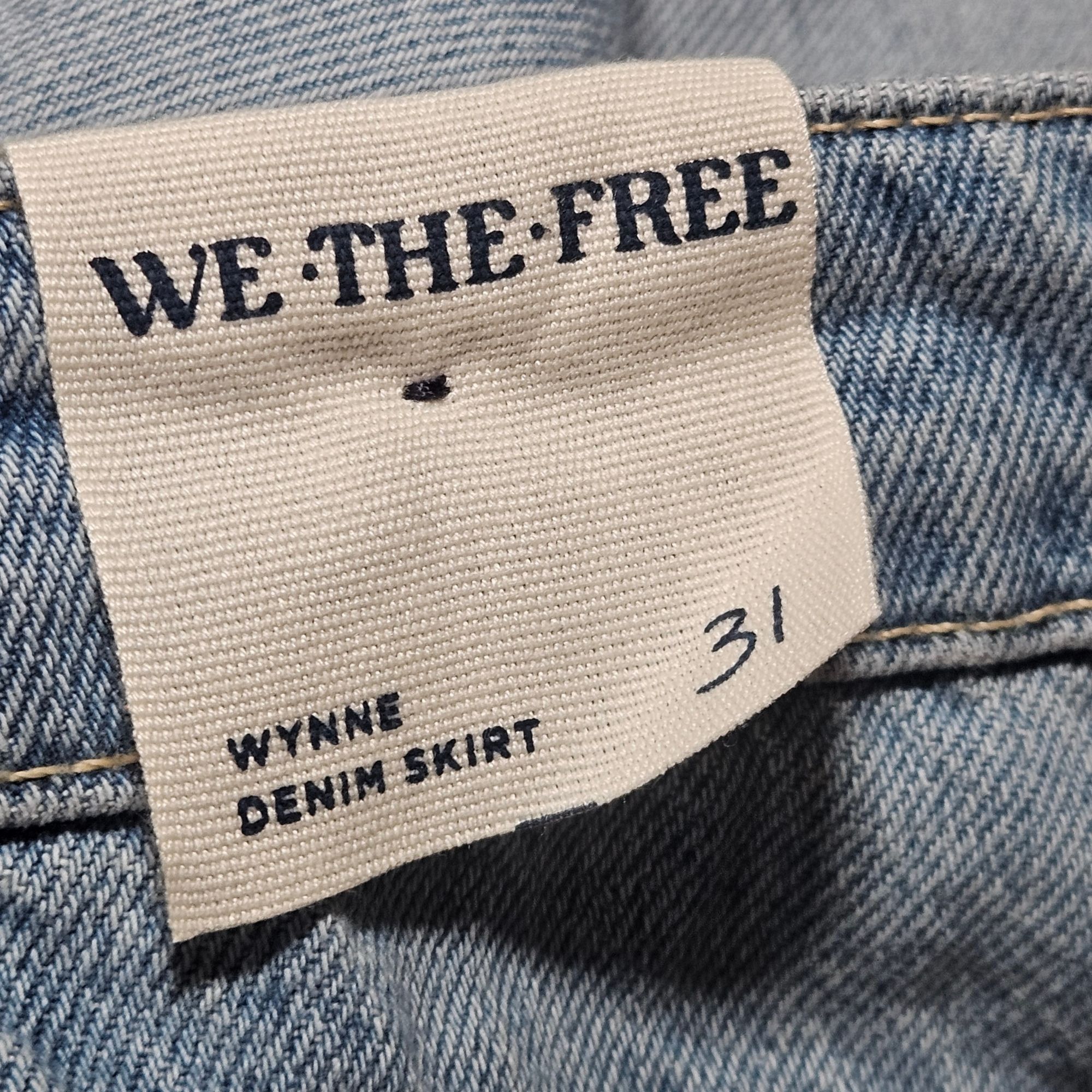 Free People NWT Free People Women’s Denim Mini Skirt 31 Asymmetrical Y2K Size 31" - 5 Thumbnail