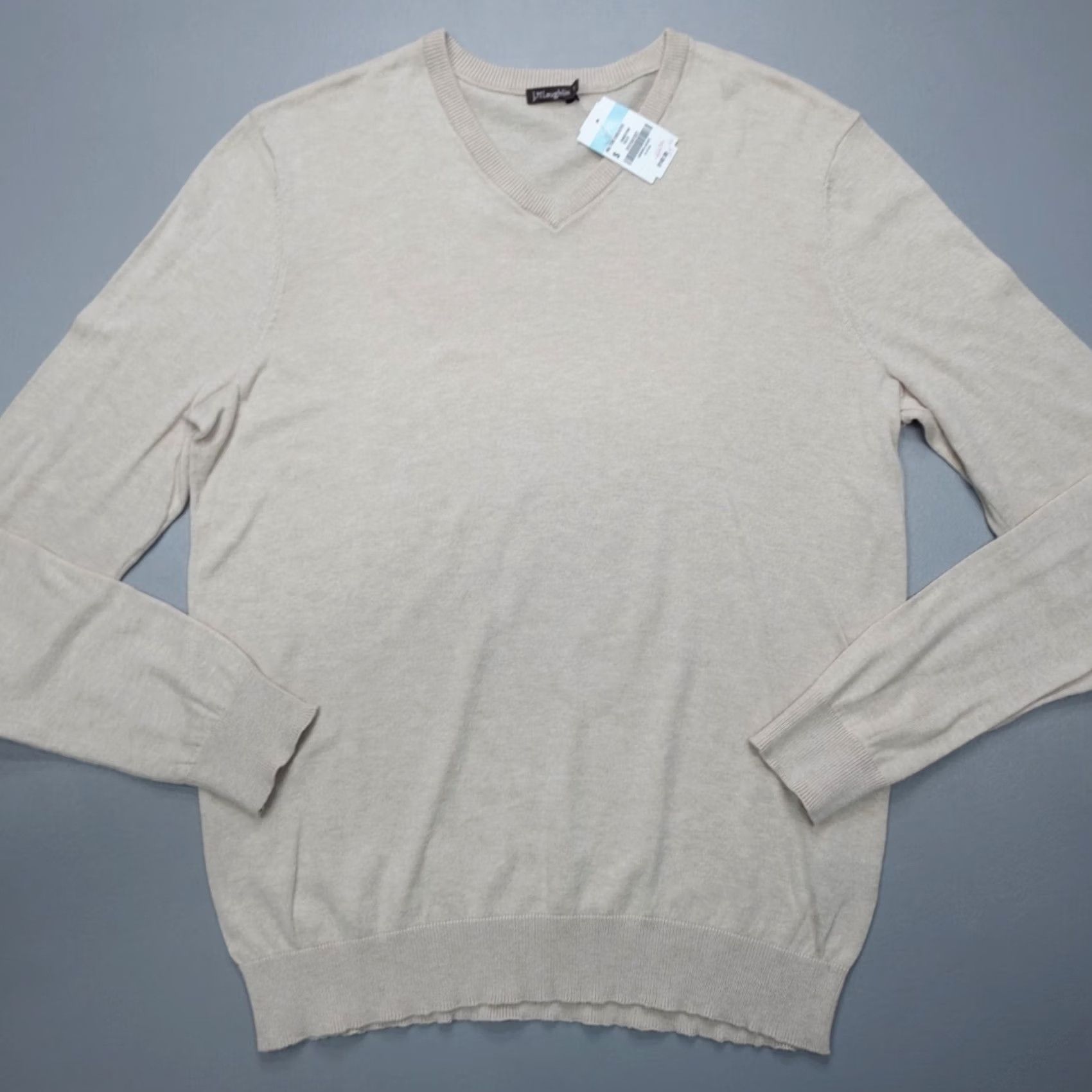 J.McLaughlin J. McLaughlin Milton Lightweight V Neck Sweater Sandstone Men's Size S Size US S / EU 44-46 / 1 - 2 Thumbnail