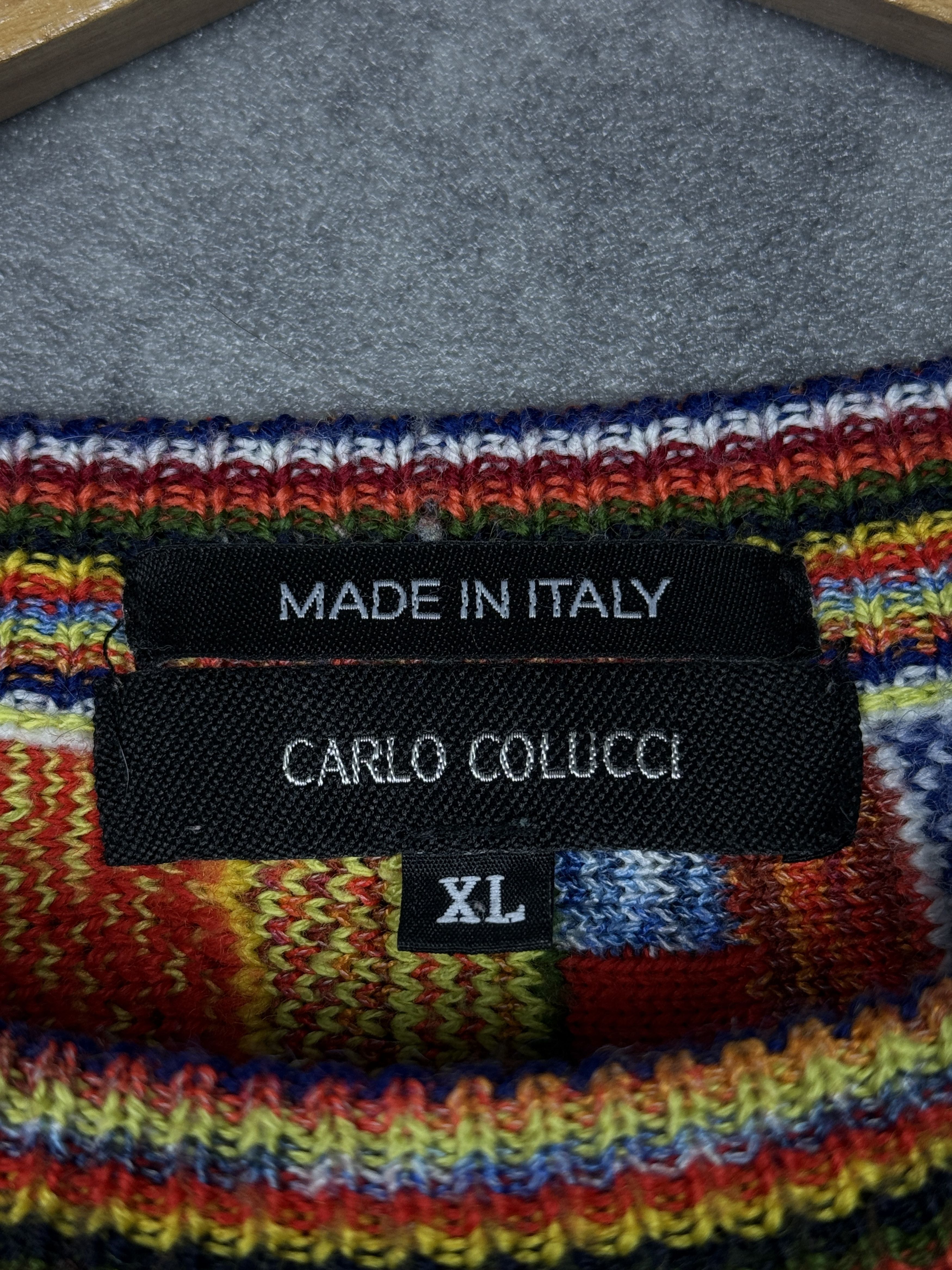 Carlo Colucci Carlo Colucci sweater made in Italy colorful virgin wool Size US XL / EU 56 / 4 - 5 Thumbnail