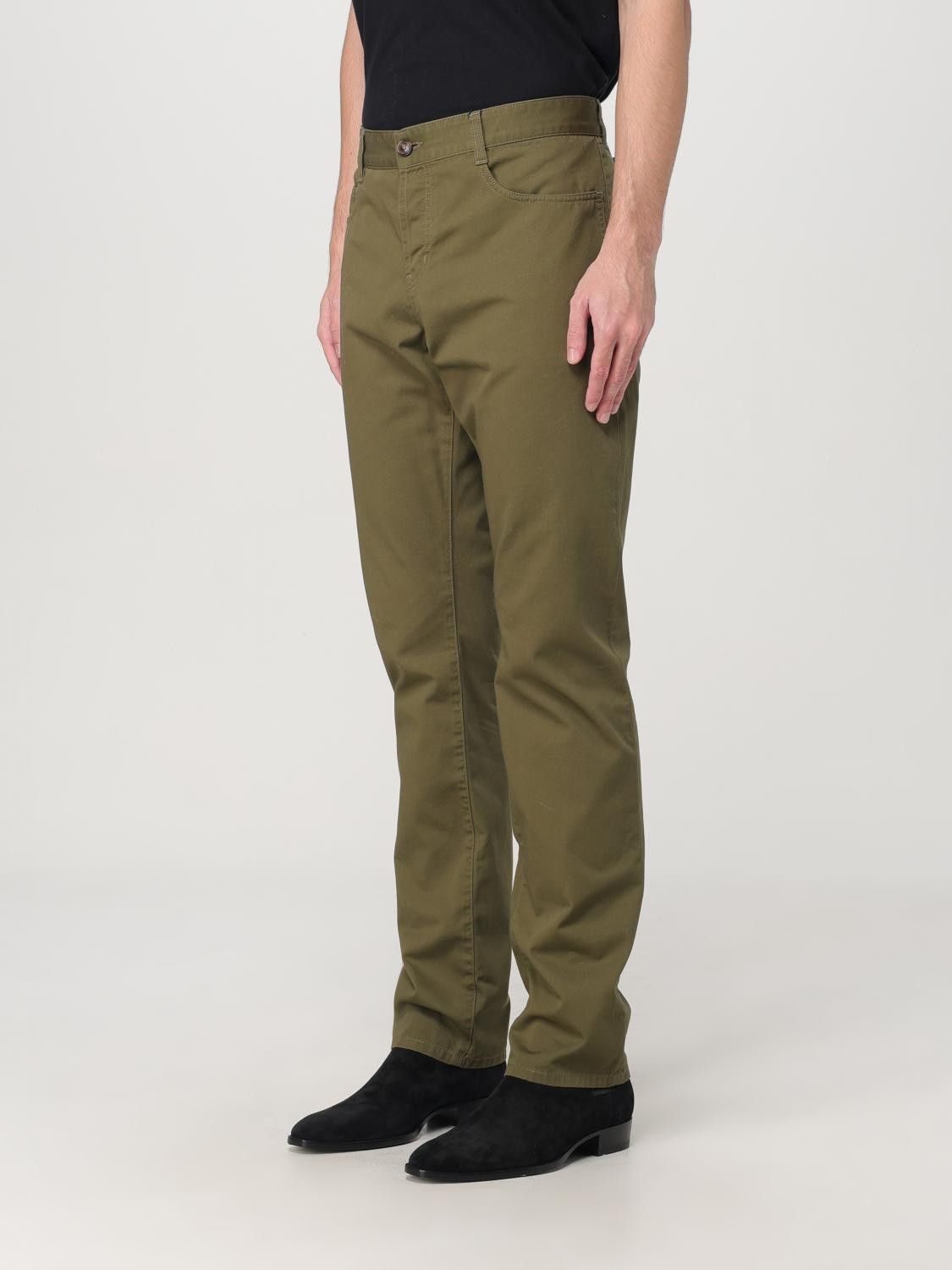 Saint Laurent Paris o1s22i1n0425 Slim Fit Cotton Trouser in Khaki Size US 31 - 4 Thumbnail