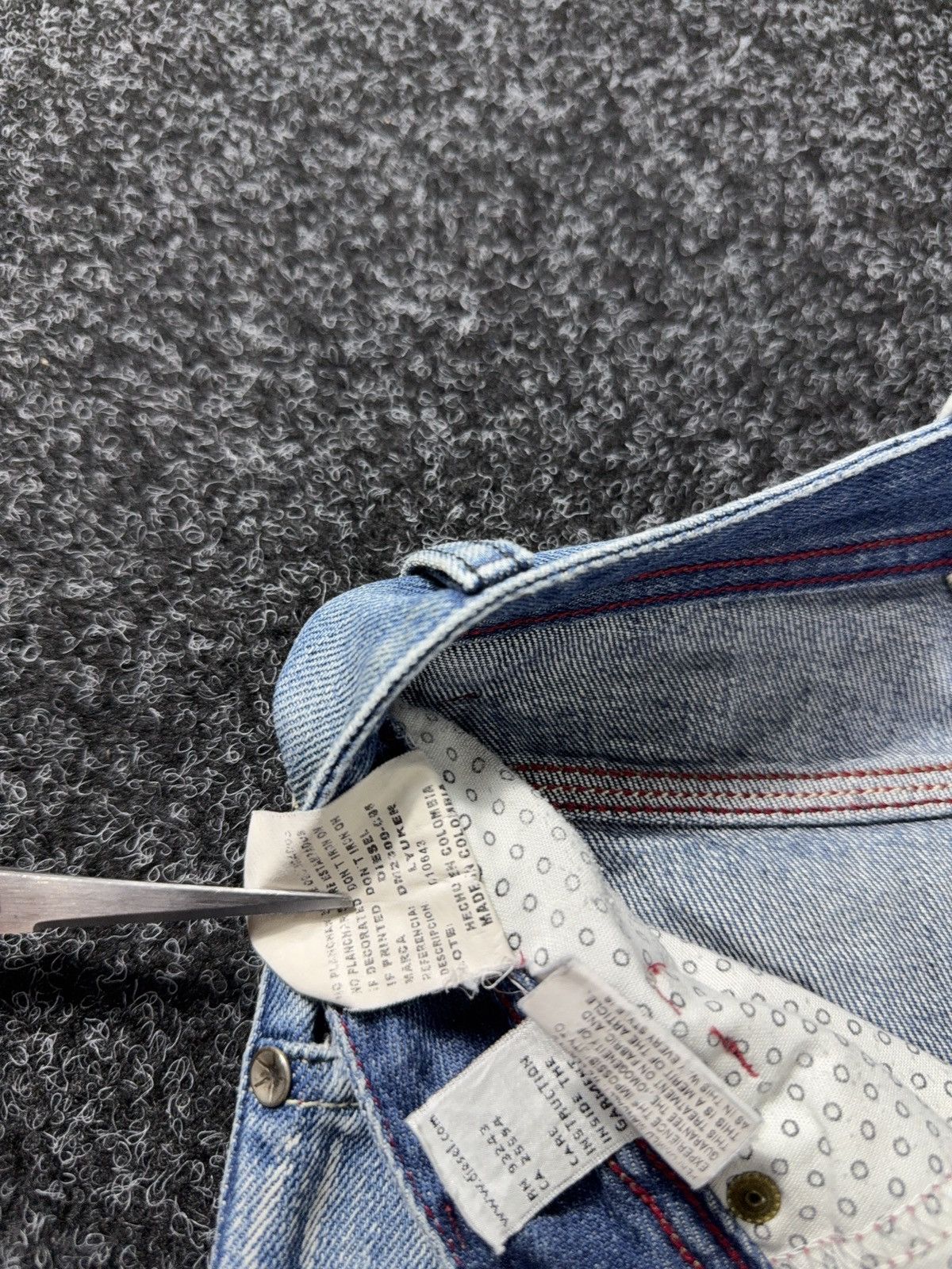 Diesel 00s Diesel Vntg Dirty Distressed Opium Punk Rock Y2K Jeans Size US 28 / EU 44 - 13 Thumbnail