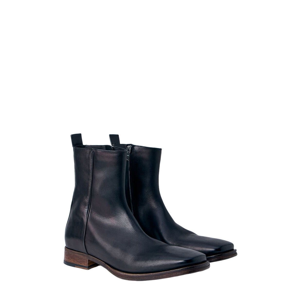 Acne Studios ACNE STUDIOS Black Leather Ankle Boots New & Authentic (Men' Size US 12 / EU 45 - 2 Thumbnail
