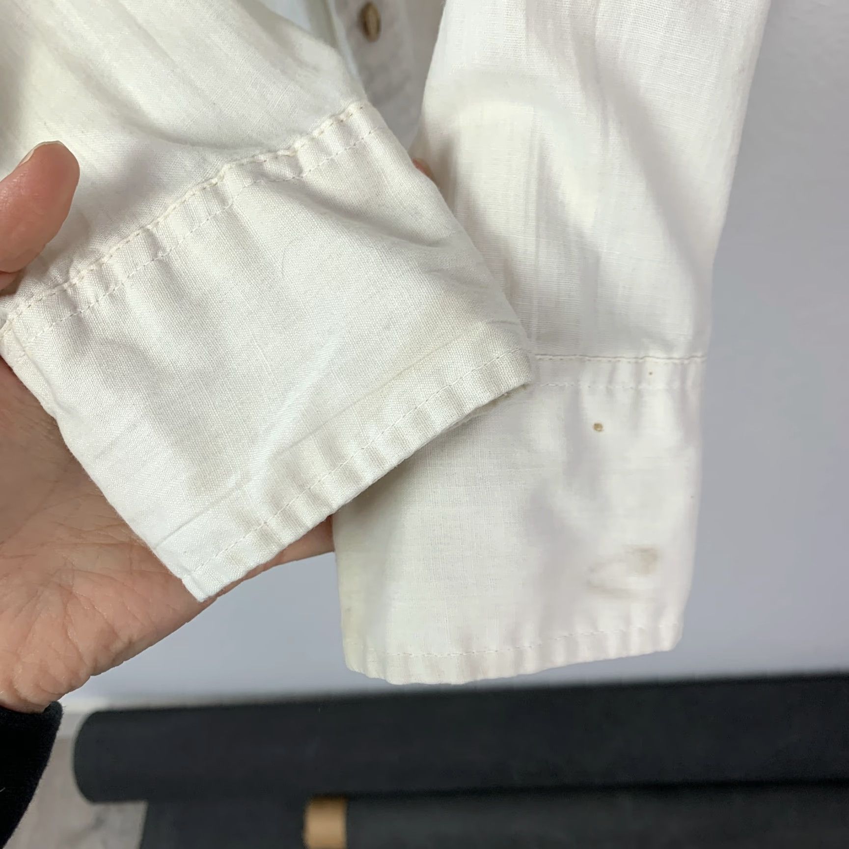 Vintage VINTAGE DUDE by Cambridge Mens White Western Shirt Braided Trim Large Size US L / EU 52-54 / 3 - 6 Thumbnail