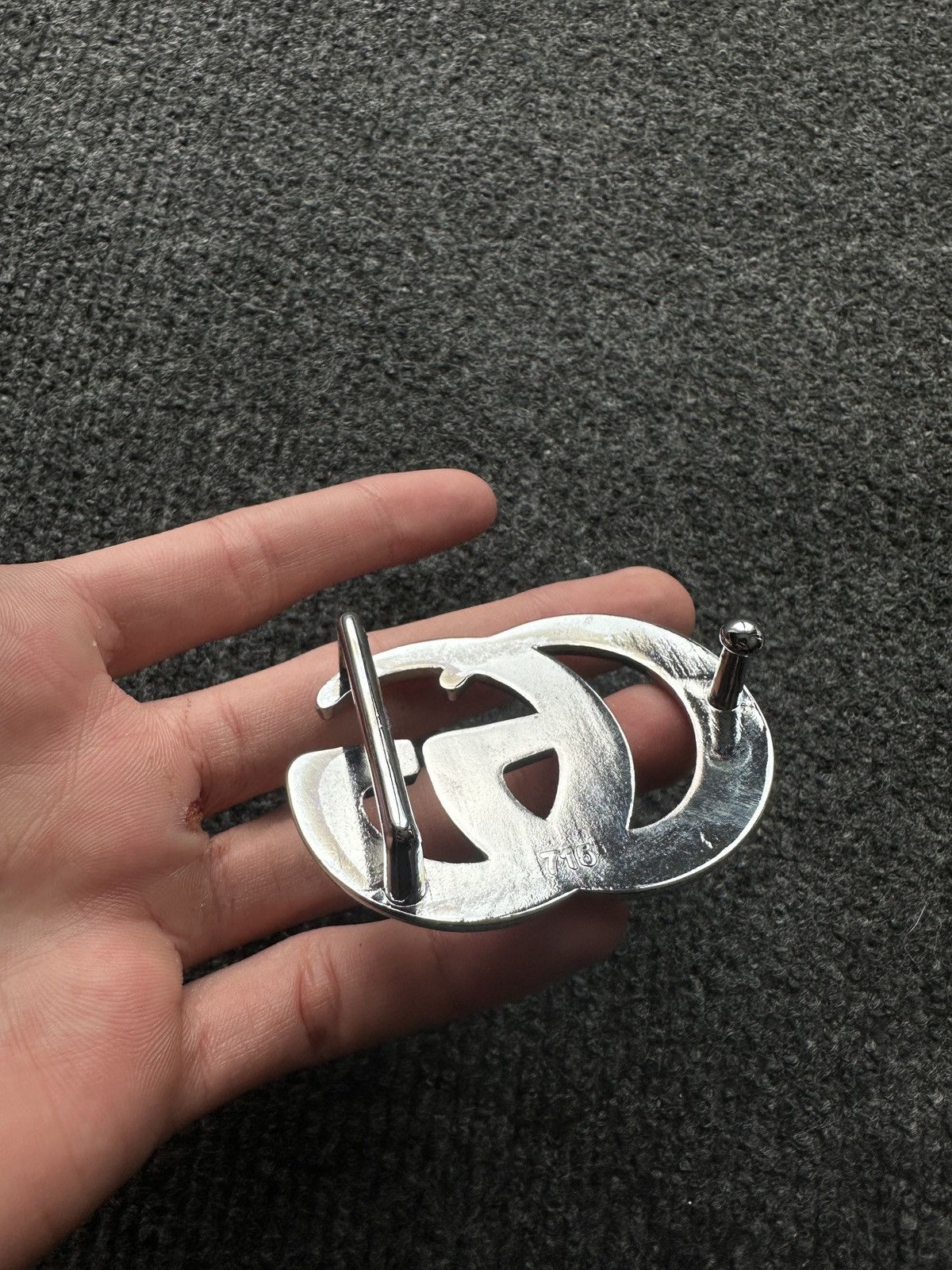 Other RARE🚨 BIG GG DOUBLE G MEN BUCKLE SILVER LOGO ONLY BUCKLE Size ONE SIZE - 8 Thumbnail