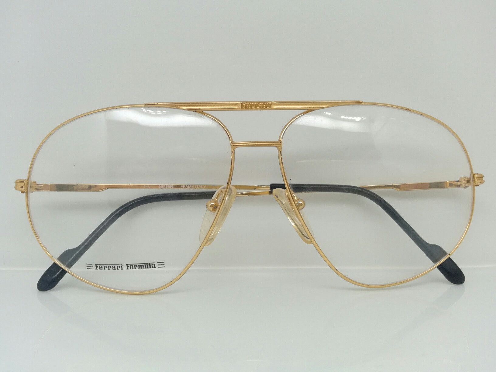 Ferrari Vintage Ferrari F42 Gold Eyeglasses Frame Italy NOS Size ONE SIZE - 10 Thumbnail