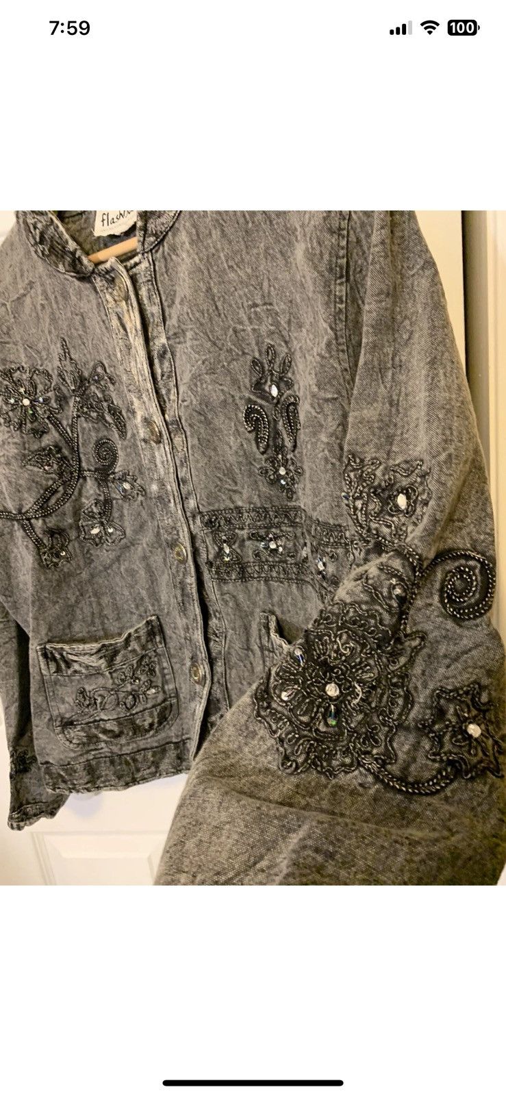 Other Vintage Flashback womens sz XL gray black jacket Size XL / US 12-14 / IT 48-50 - 7 Thumbnail