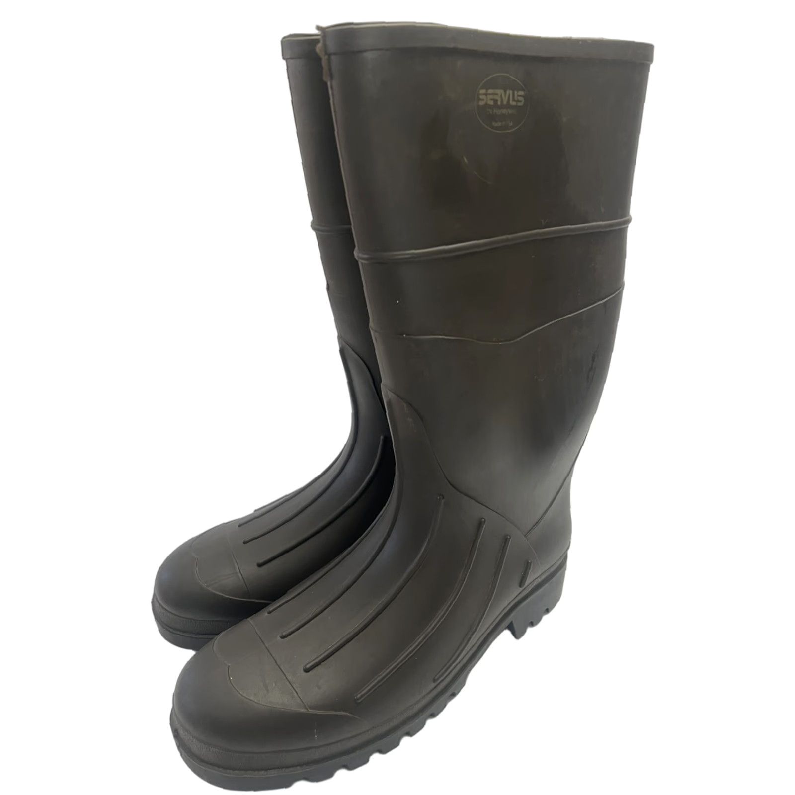 Servus Boots Rubber Waterproof Size 13 USA Made Men's Rain Boot White Rubber)