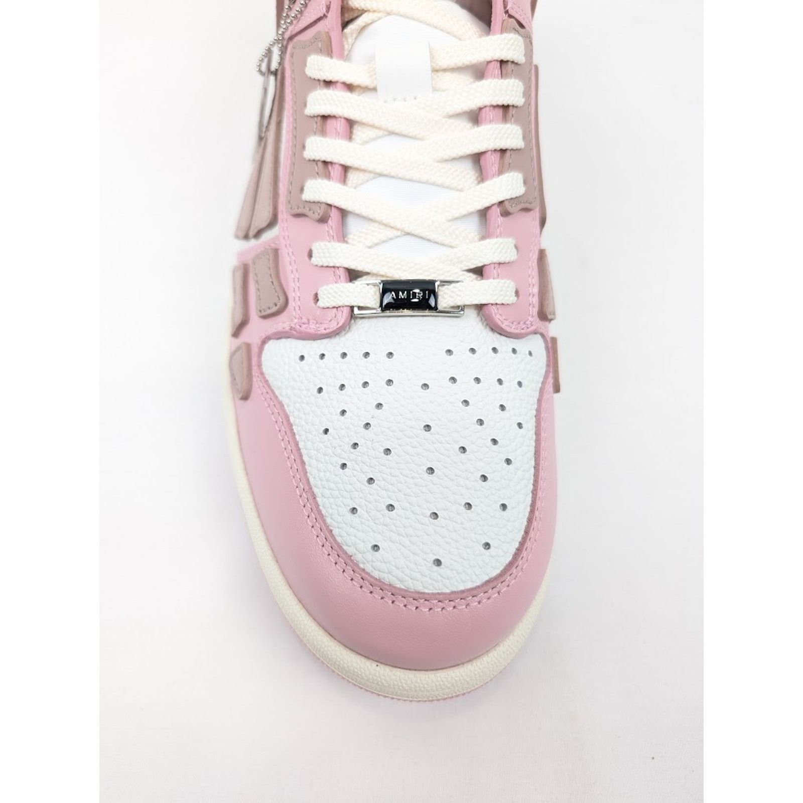 Amiri o1rshd1 Skelton Low-Top Sneakers in Rose Pink/White Size US 13 / EU 46 - 7 Thumbnail
