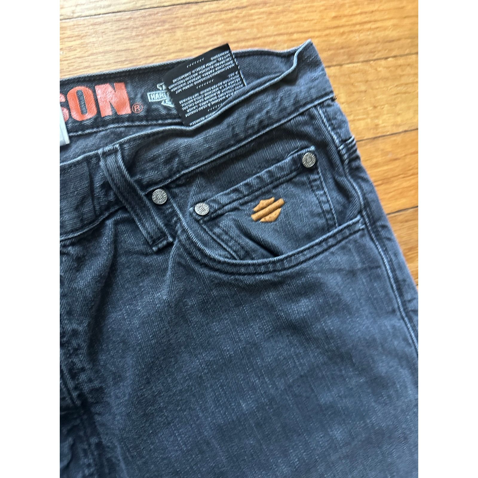 Harley Davidson Harley Davidson Dark Wash Fray Hem Jeans Size US 36 / EU 52 - 4 Thumbnail