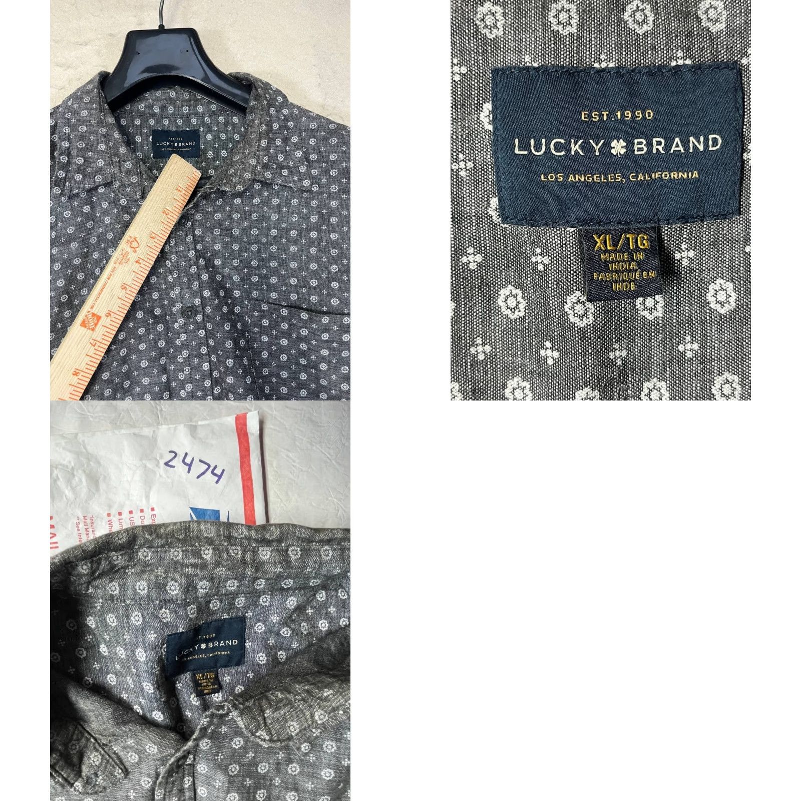 Lucky Brand Lucky Brand Shirt Dress Shirt Men XL Long Sleeve 100% Cotton Button Front Multicolor See Pics Size US XL / EU 56 / 4 - 10 Thumbnail