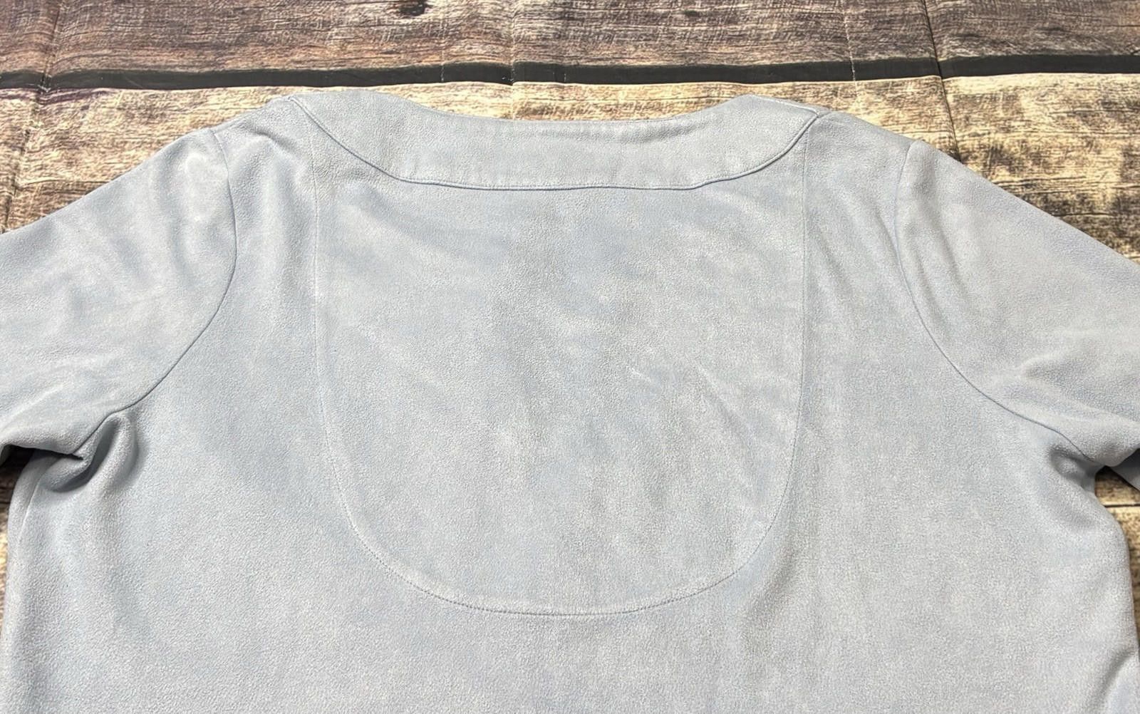 Gretchen Scott Gretchen Scott Top Women's Large Faux Suede V-Neck Split Size L / US 10 / IT 46 - 6 Thumbnail