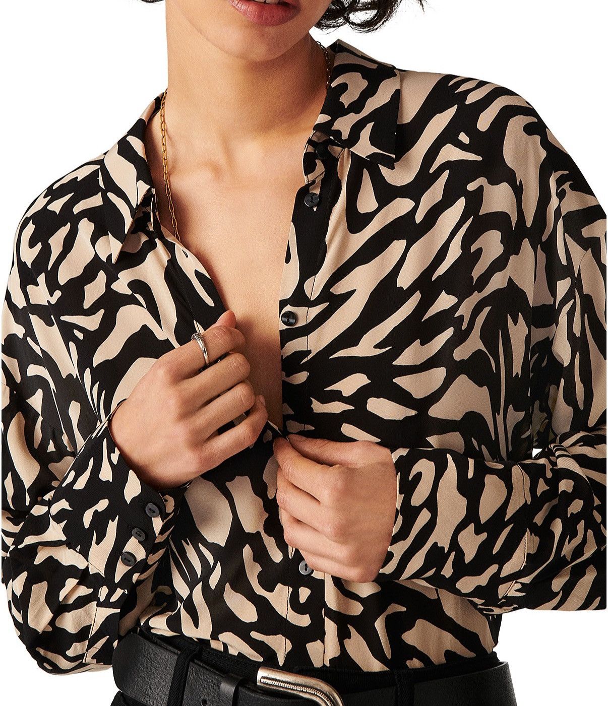 ba&sh Ba&sh Gala Graphic Print Blouse Size 2/M Size XS / US 0-2 / IT 36-38 - 4 Thumbnail
