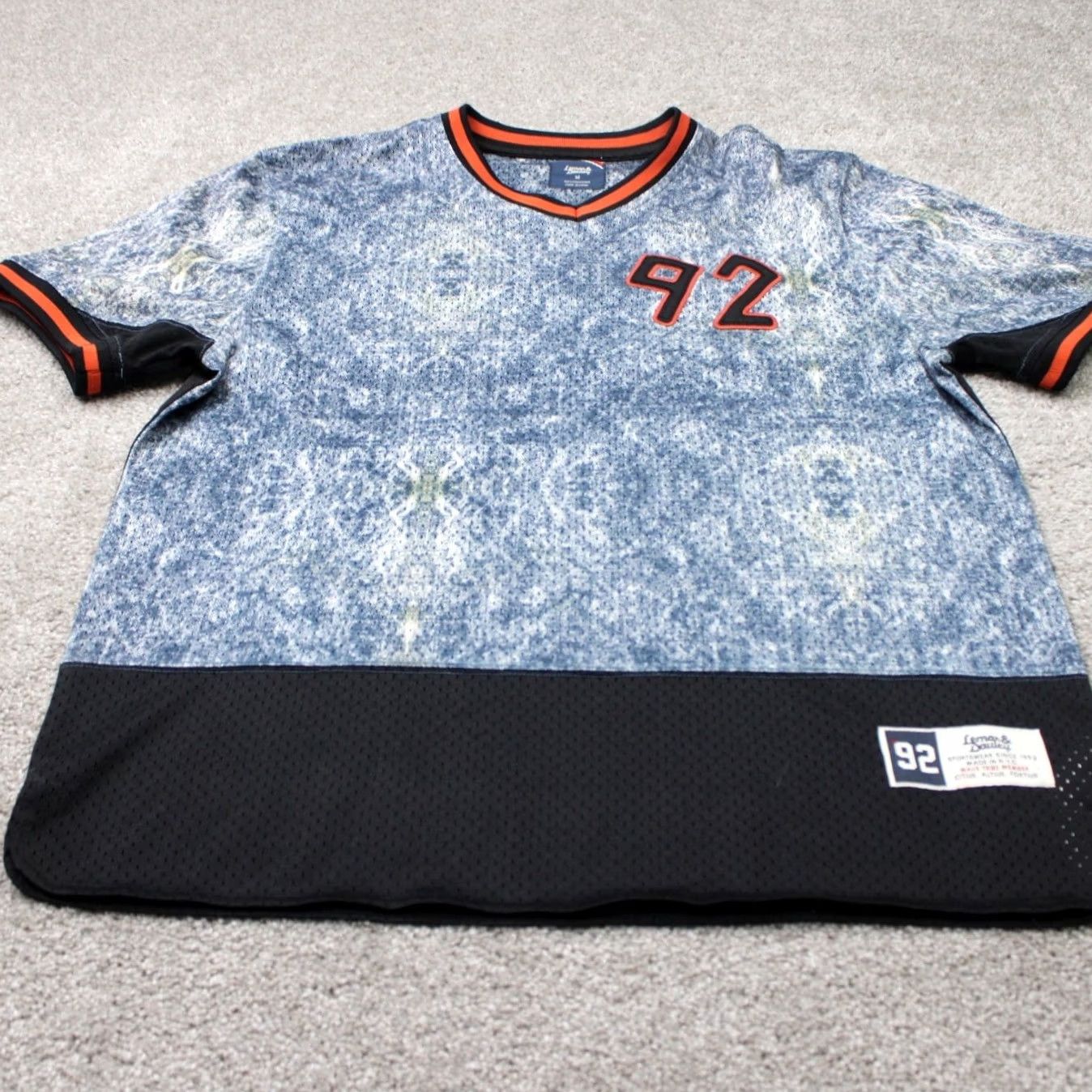 Vintage Lemar & Dauley Jersey Shirt Mens Medium Blue Acid Wash Activewear S/S Size US XL / EU 56 / 4 - 3 Thumbnail