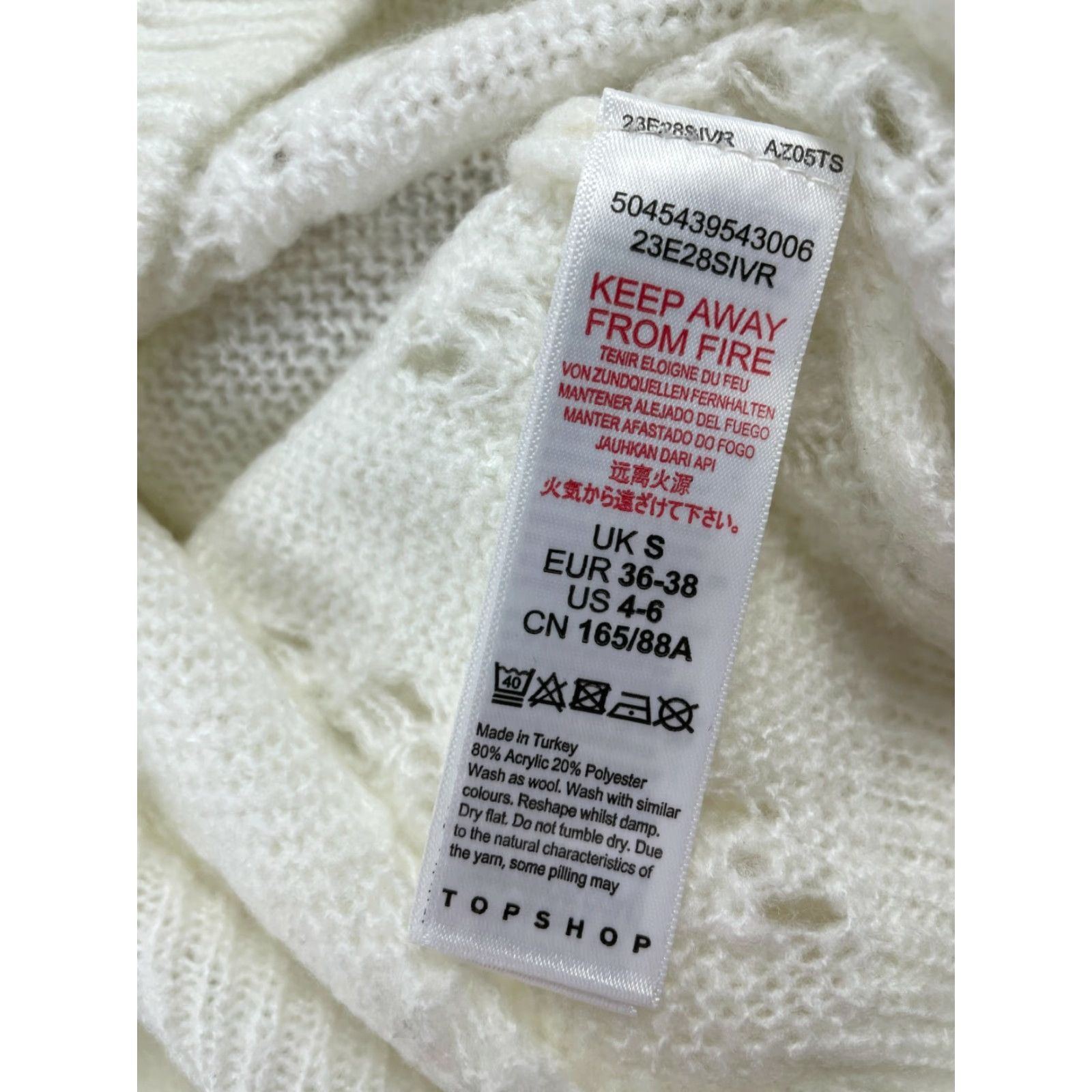 Topshop Topshop Sweater Women’s Size 4-6 Cream Crew Neck Pullover Open Knit NWT Cropped Size S / US 4 / IT 40 - 7 Thumbnail