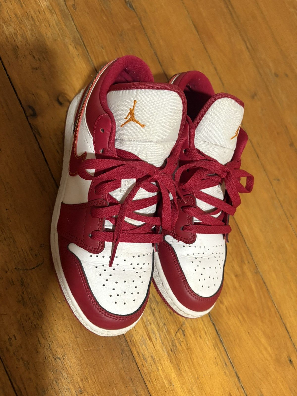 Nike Nike Air Jordan red white sneakers Size US 7 / IT 37 - 7 Thumbnail