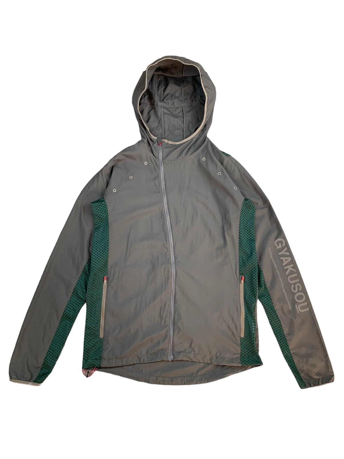 image of Gyakusou x Nike Ss13 Gyakuso Nike Mesh Running Jacket in Grey, Men's (Size Medium)