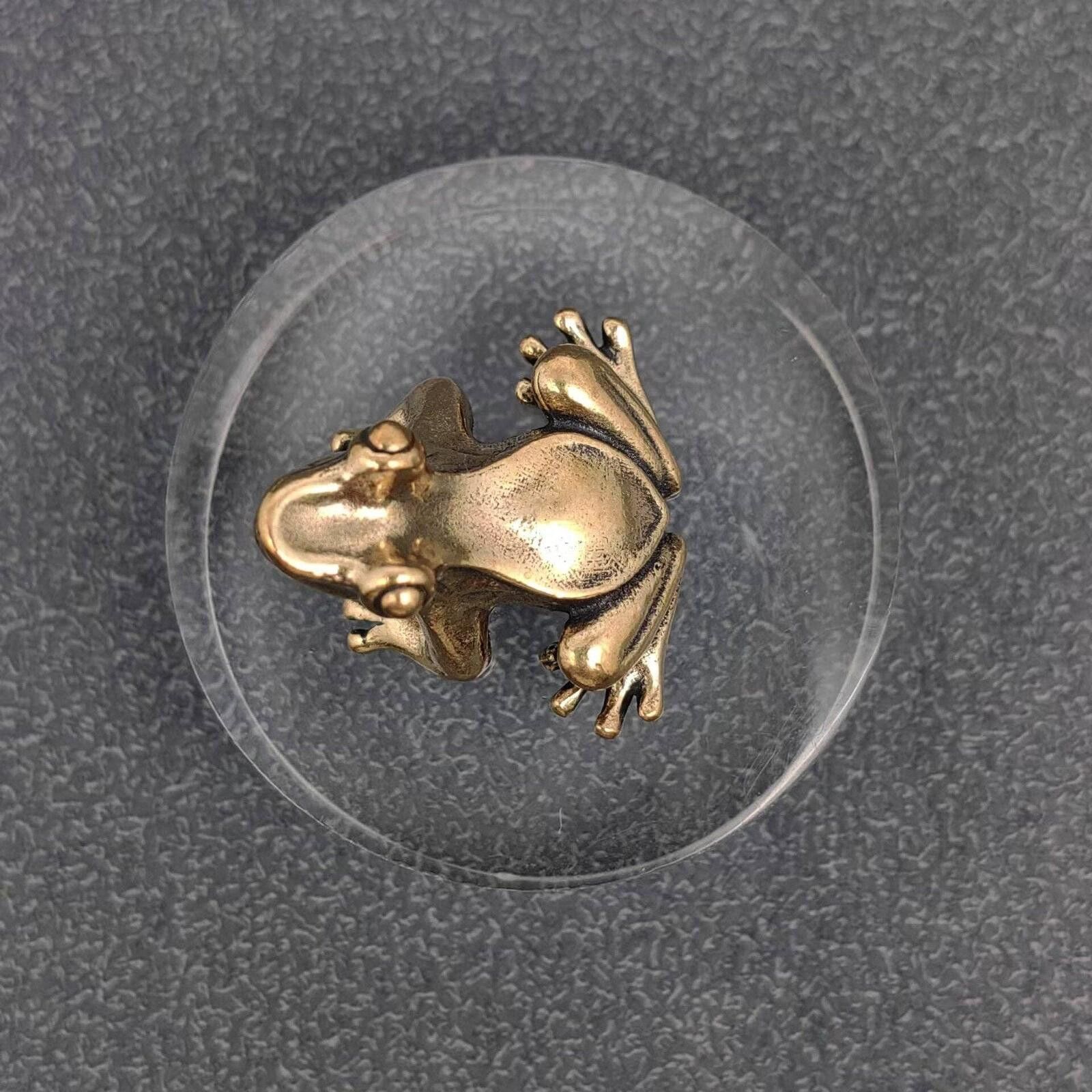The Unbranded Brand Brass Frog Miniature Figurine Size ONE SIZE - 5 Thumbnail