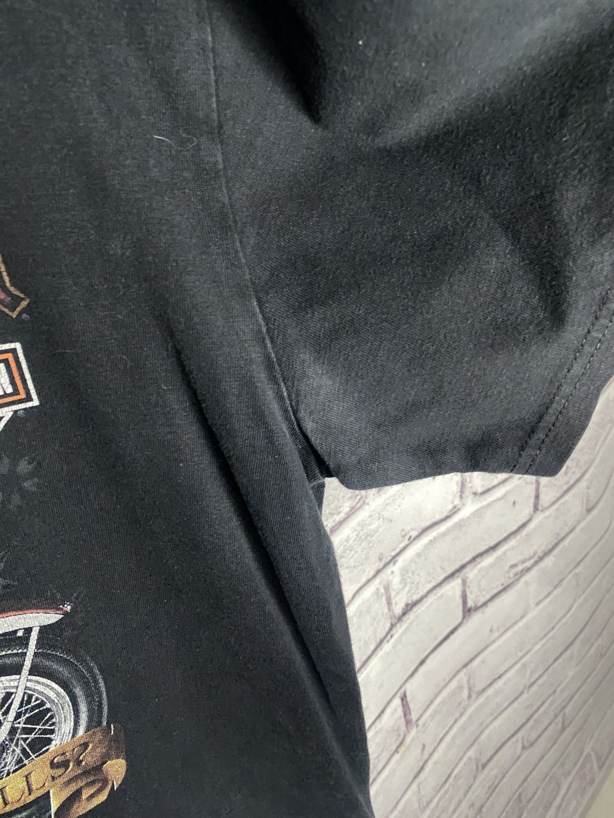 Harley Davidson Mens Harley Davidson 2008 Overprint Logo Santa Bicker Tee Size US L / EU 52-54 / 3 - 6 Thumbnail