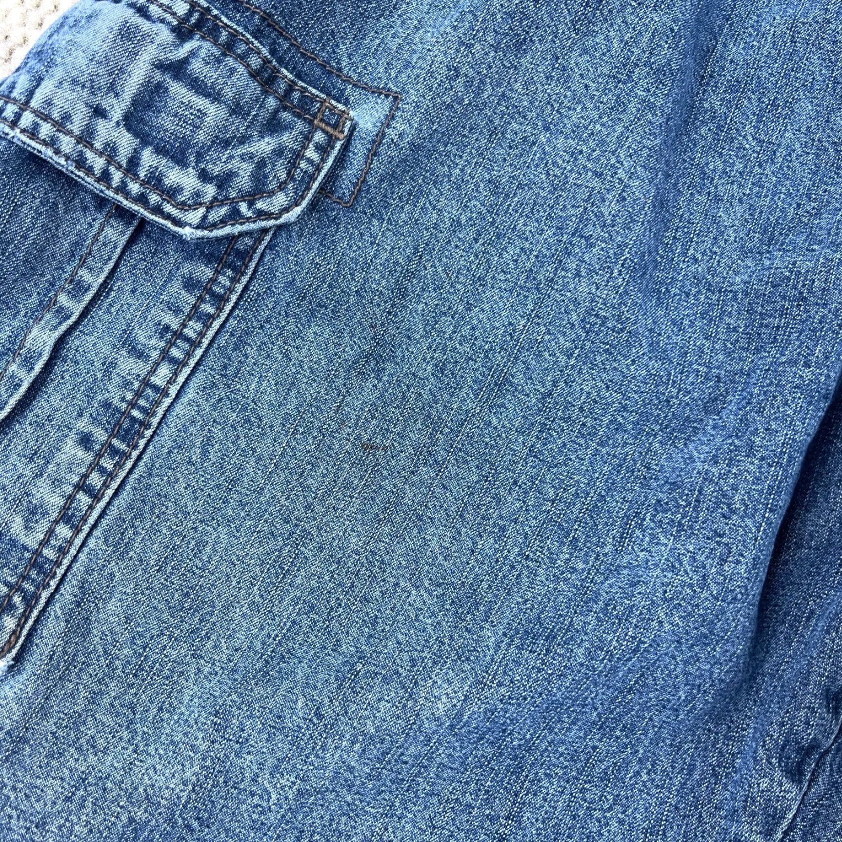 Wrangler VINTAGE Wrangler Shorts Men 38 Cargo Jorts Baggy Y2K 00s Skater Cyber Work Wear Denim Blue 5-Pocket Mens Size US 38 / EU 54 - 5 Thumbnail