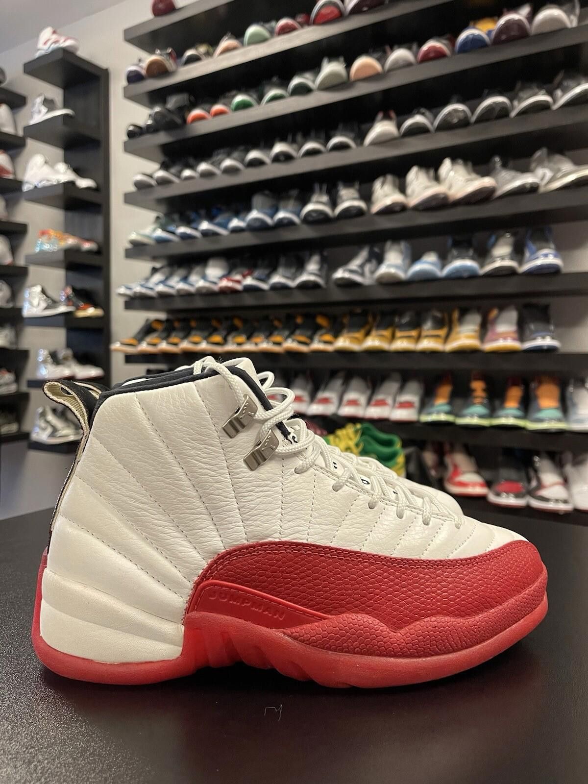 Nike Size 8 - Nike Air Jordan 12 XII OG Cherry 1996 White-Varsity Size US 8 / EU 41 - 3 Thumbnail