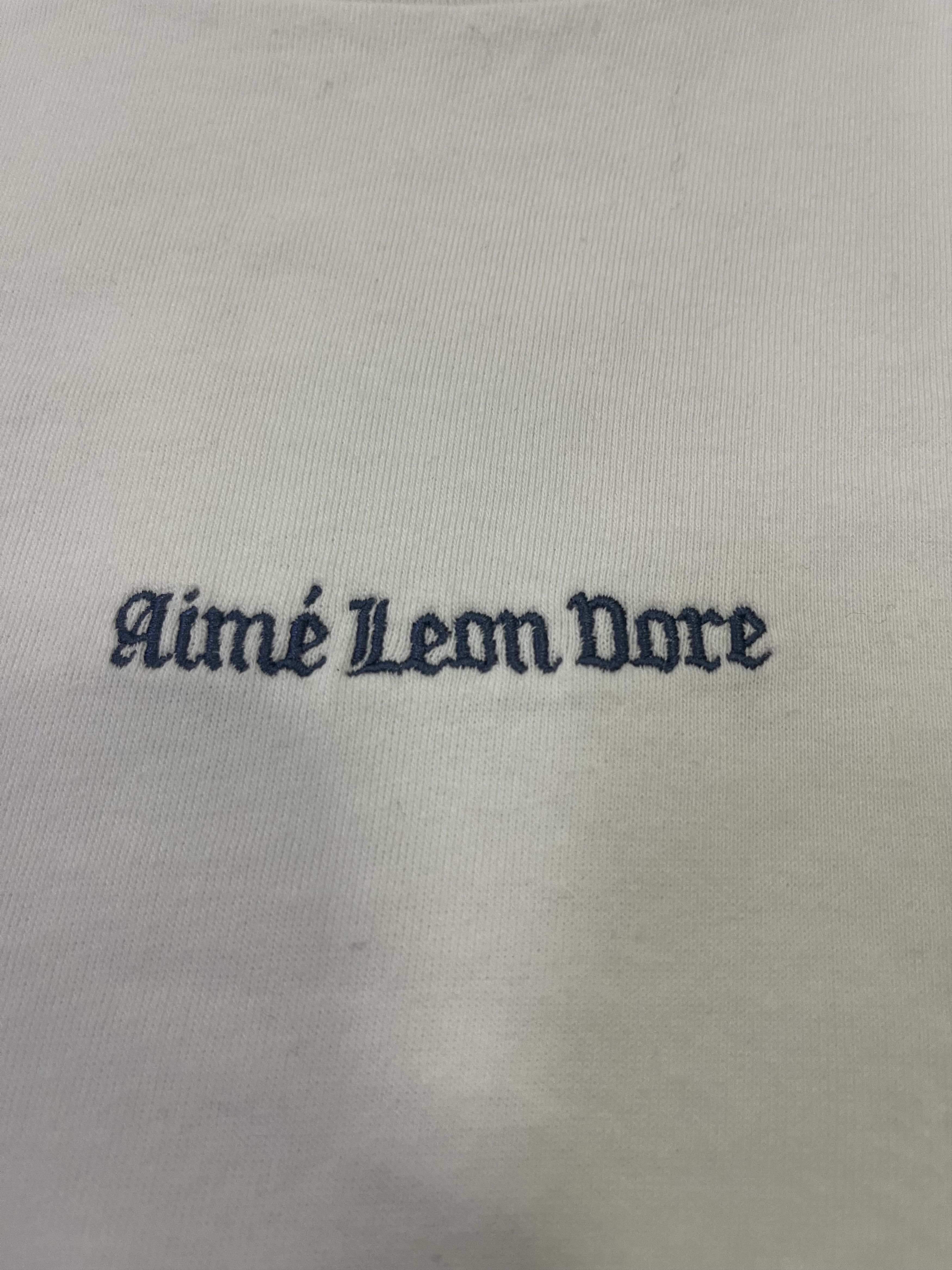 Aime Leon Dore Aime Leon Dore Centre Basic Embroidery Wording White T Shirt Size US L / EU 52-54 / 3 - 3 Thumbnail
