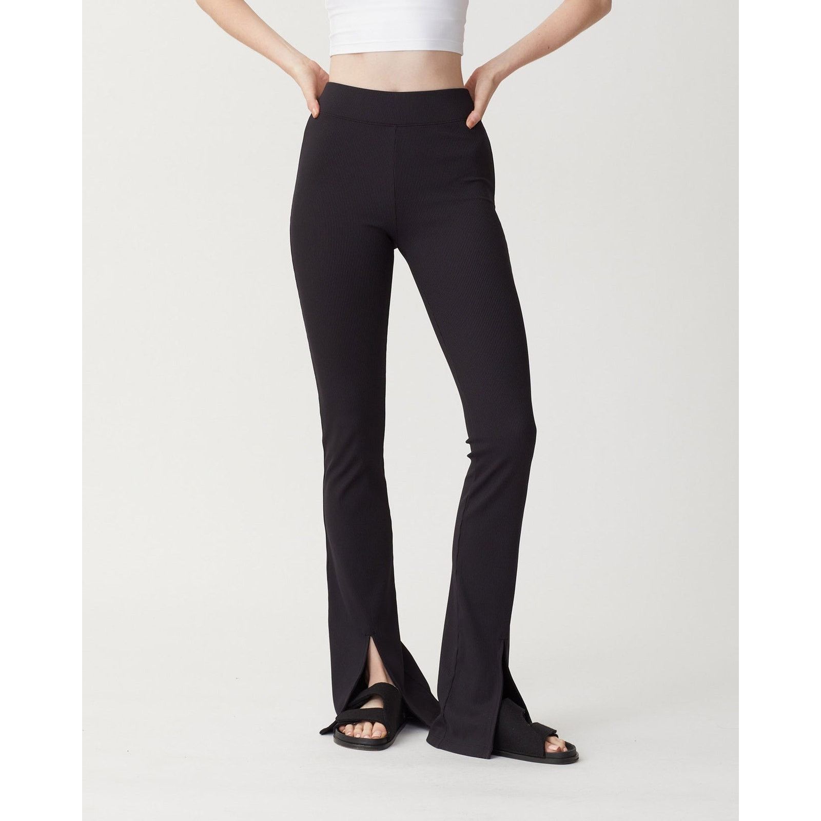 image of Nylora Damien Ribbed Pants Black Size M, Women's